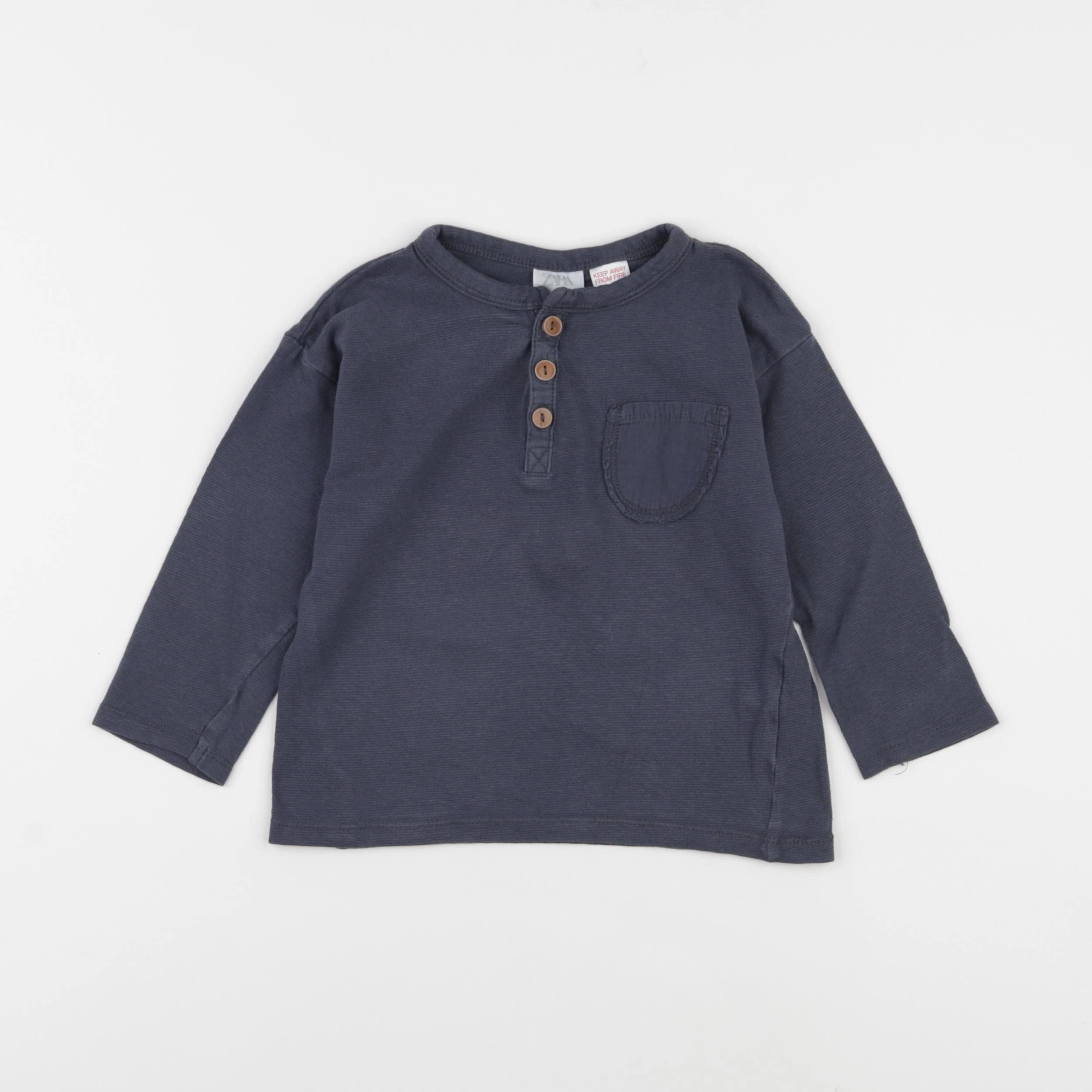 Zara - tee-shirt bleu - 18/24 mois