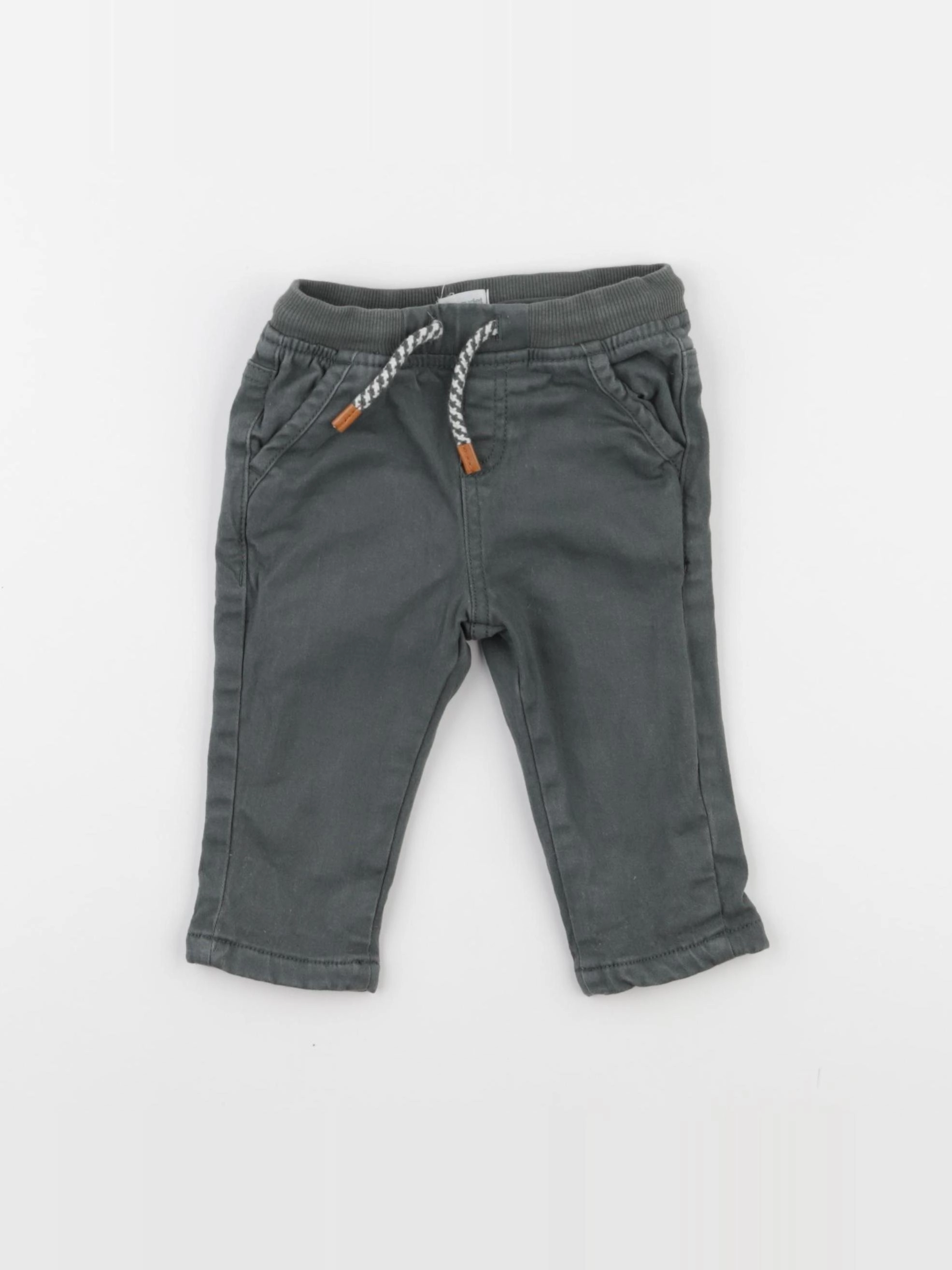 Vertbaudet - pantalon vert - 9 mois