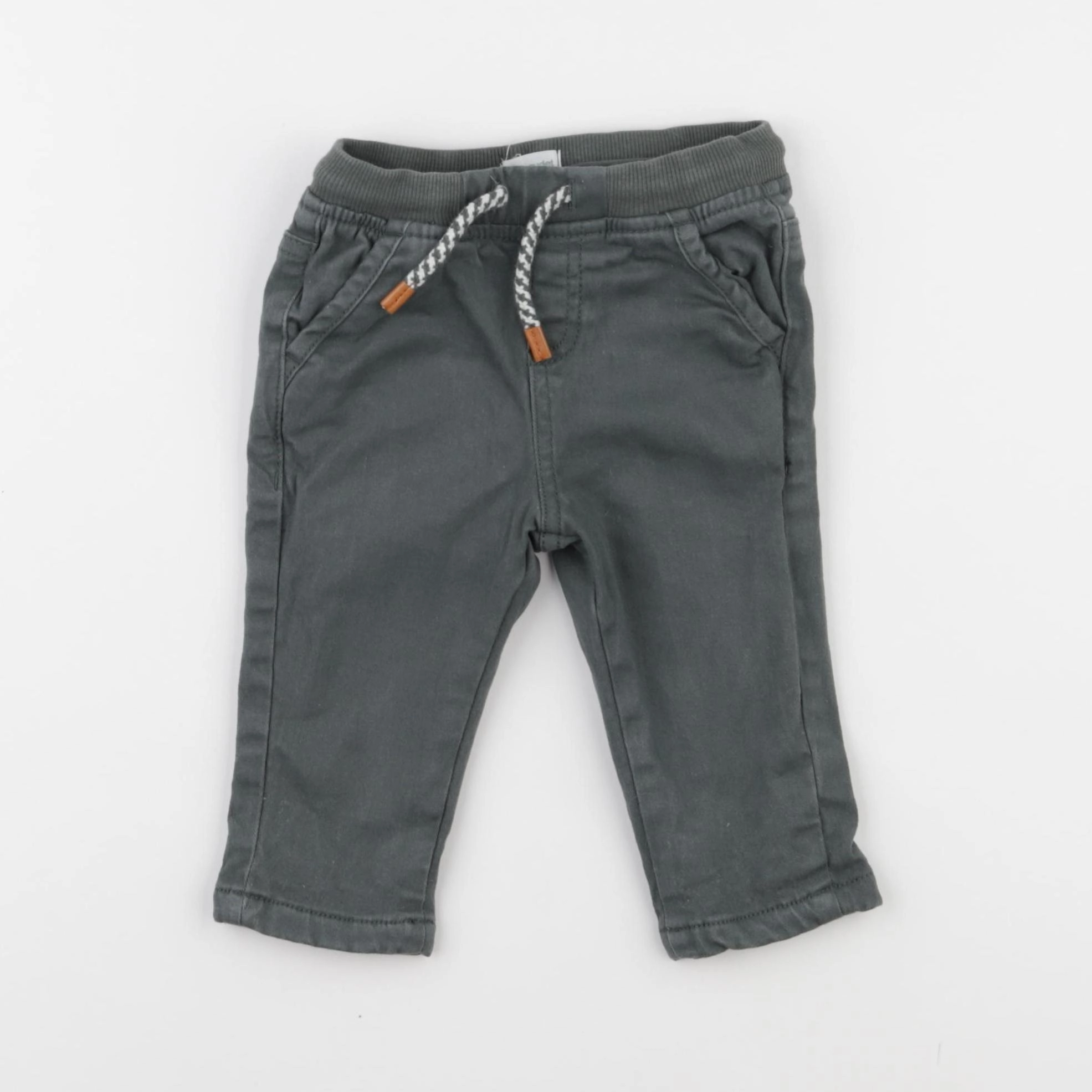 Vertbaudet - pantalon vert - 9 mois