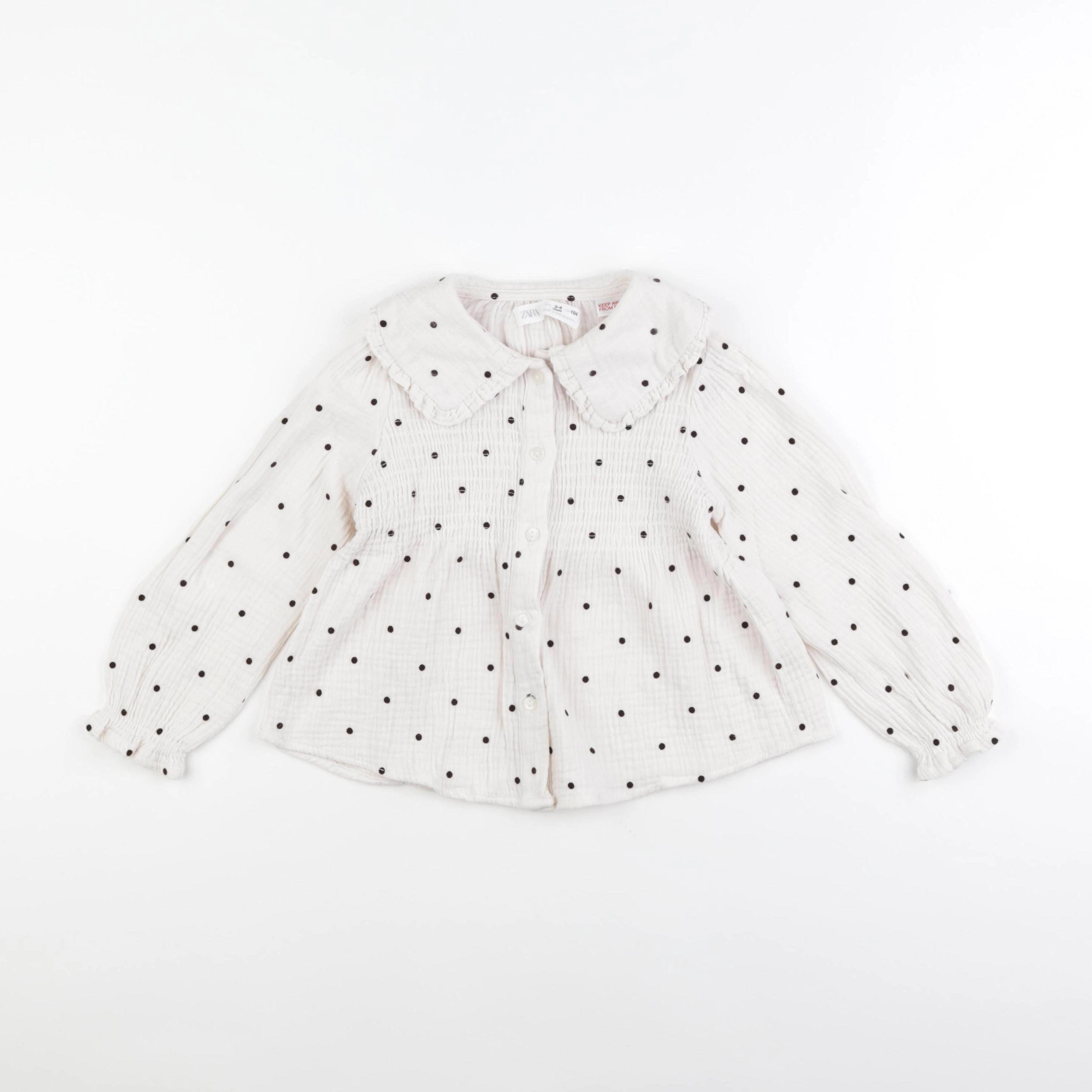 Zara - blouse beige - 3/4 ans