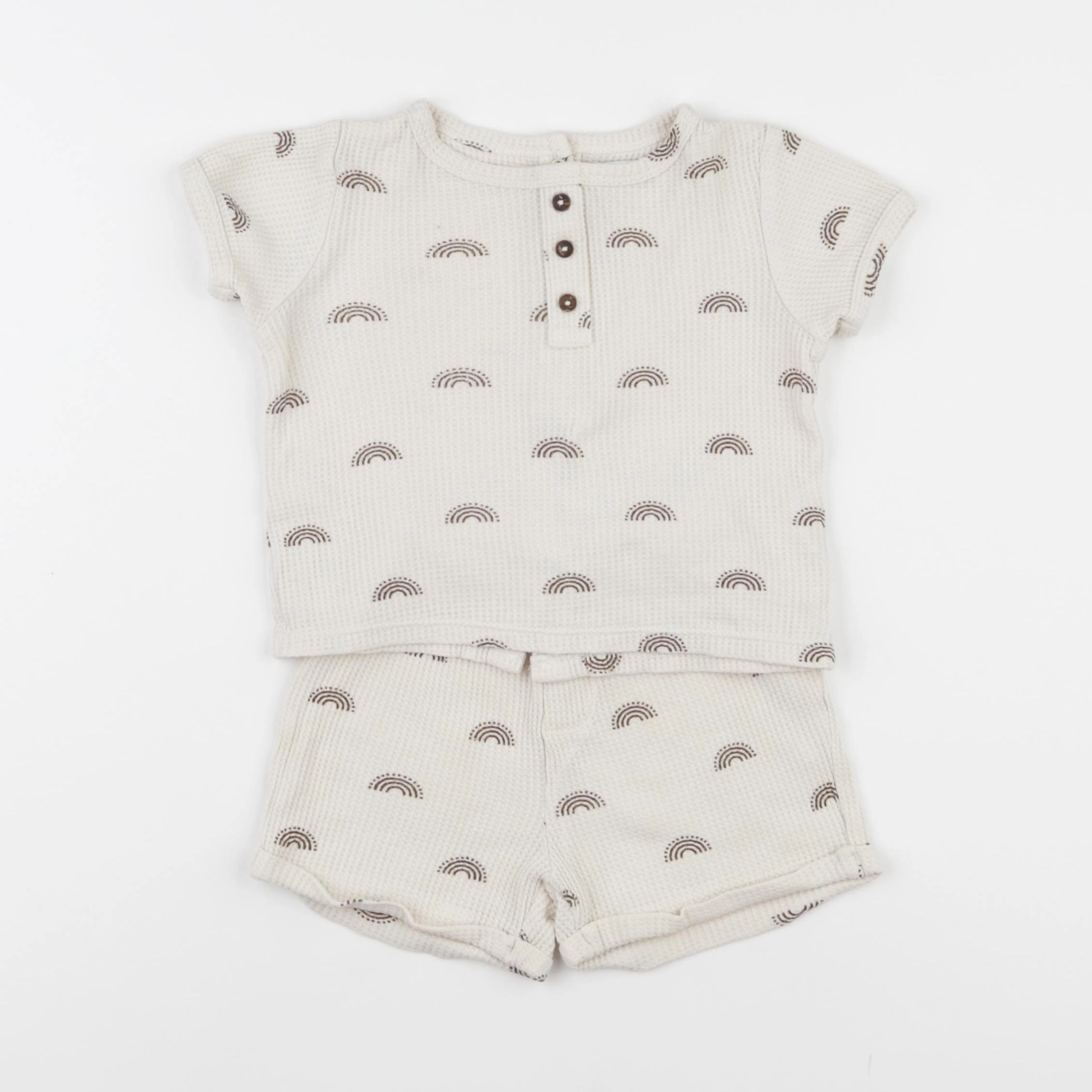 Vertbaudet - ensemble beige - 9 mois