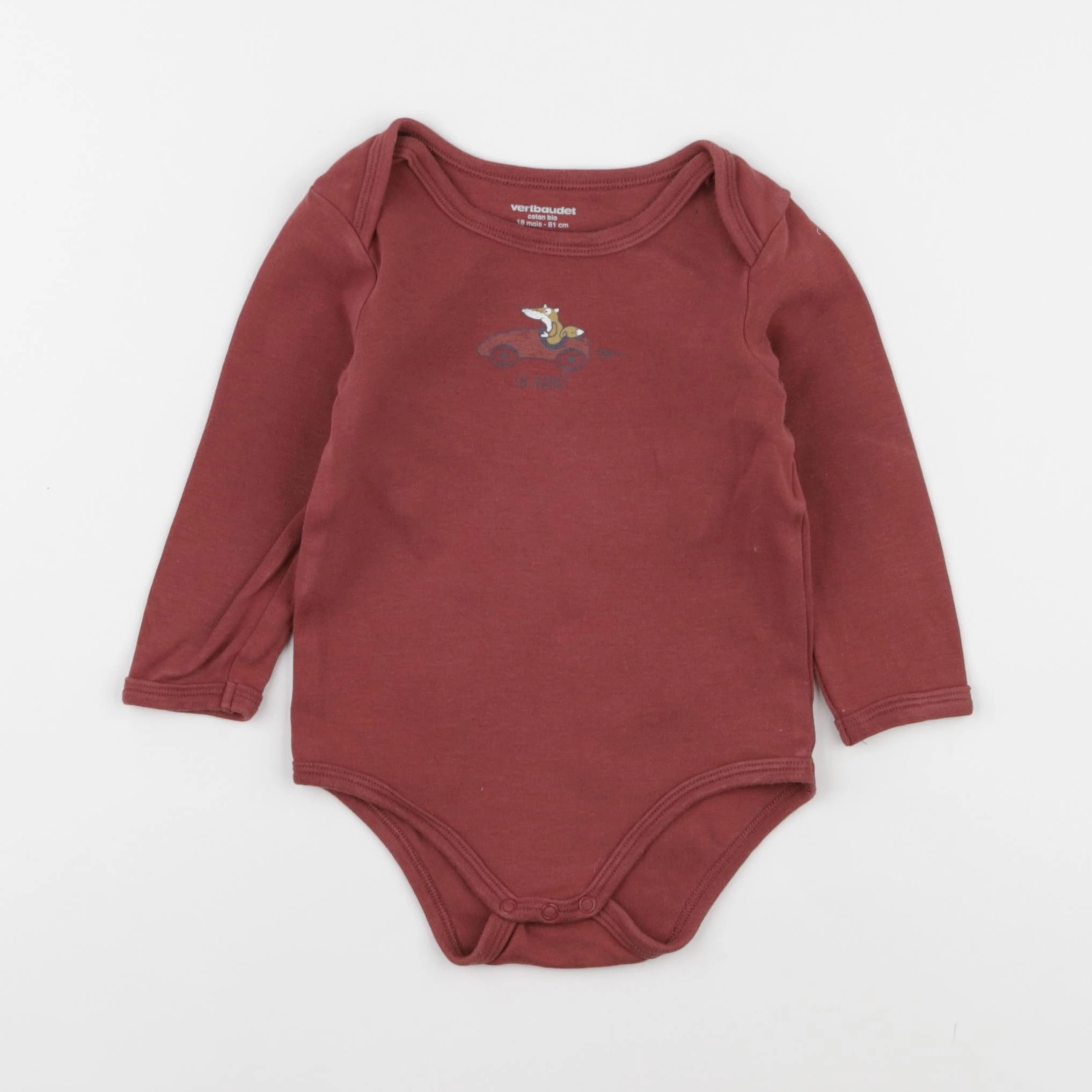 Vertbaudet - body rouge - 18 mois