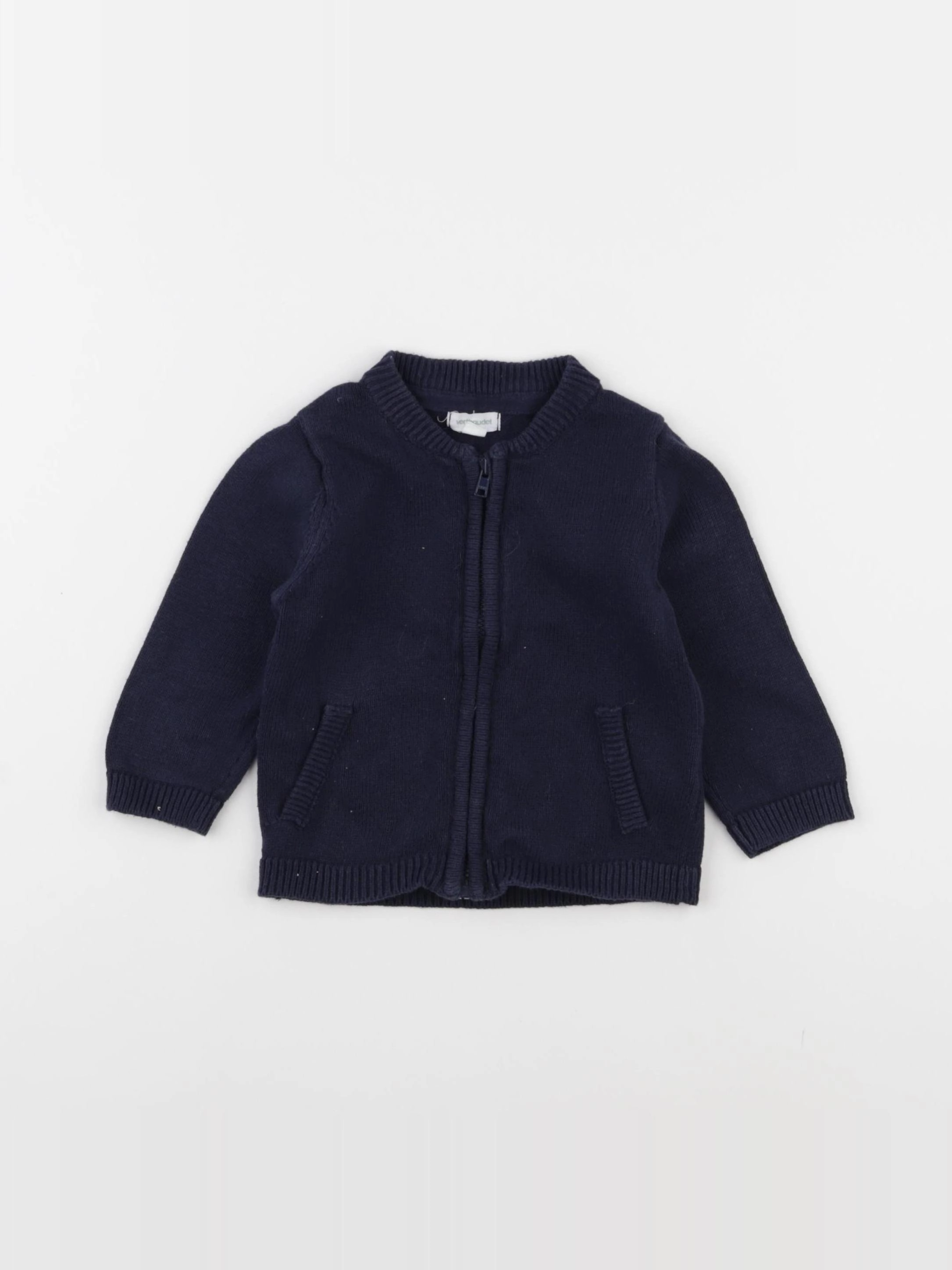 Vertbaudet - gilet bleu - 9 mois