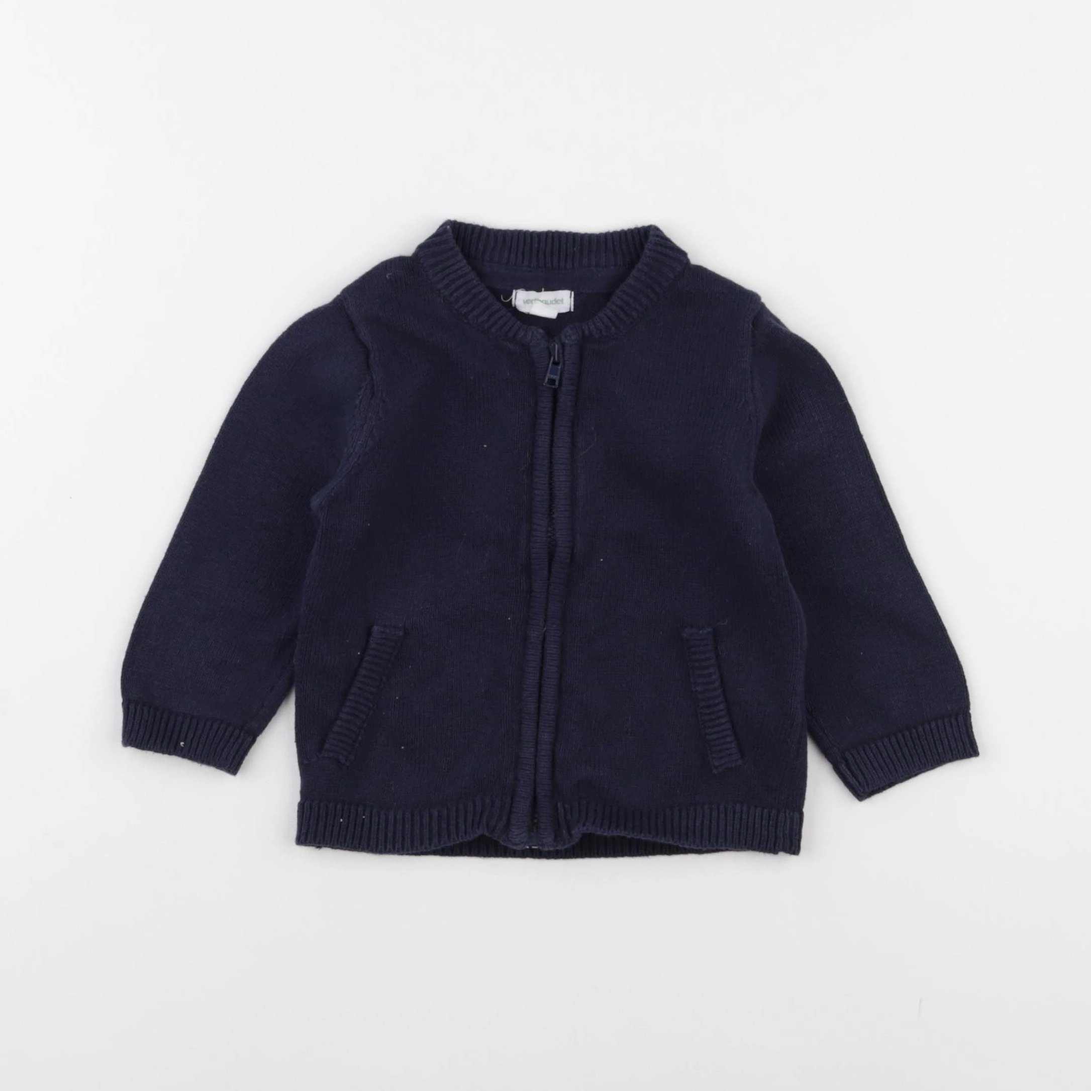 Vertbaudet - gilet bleu - 9 mois