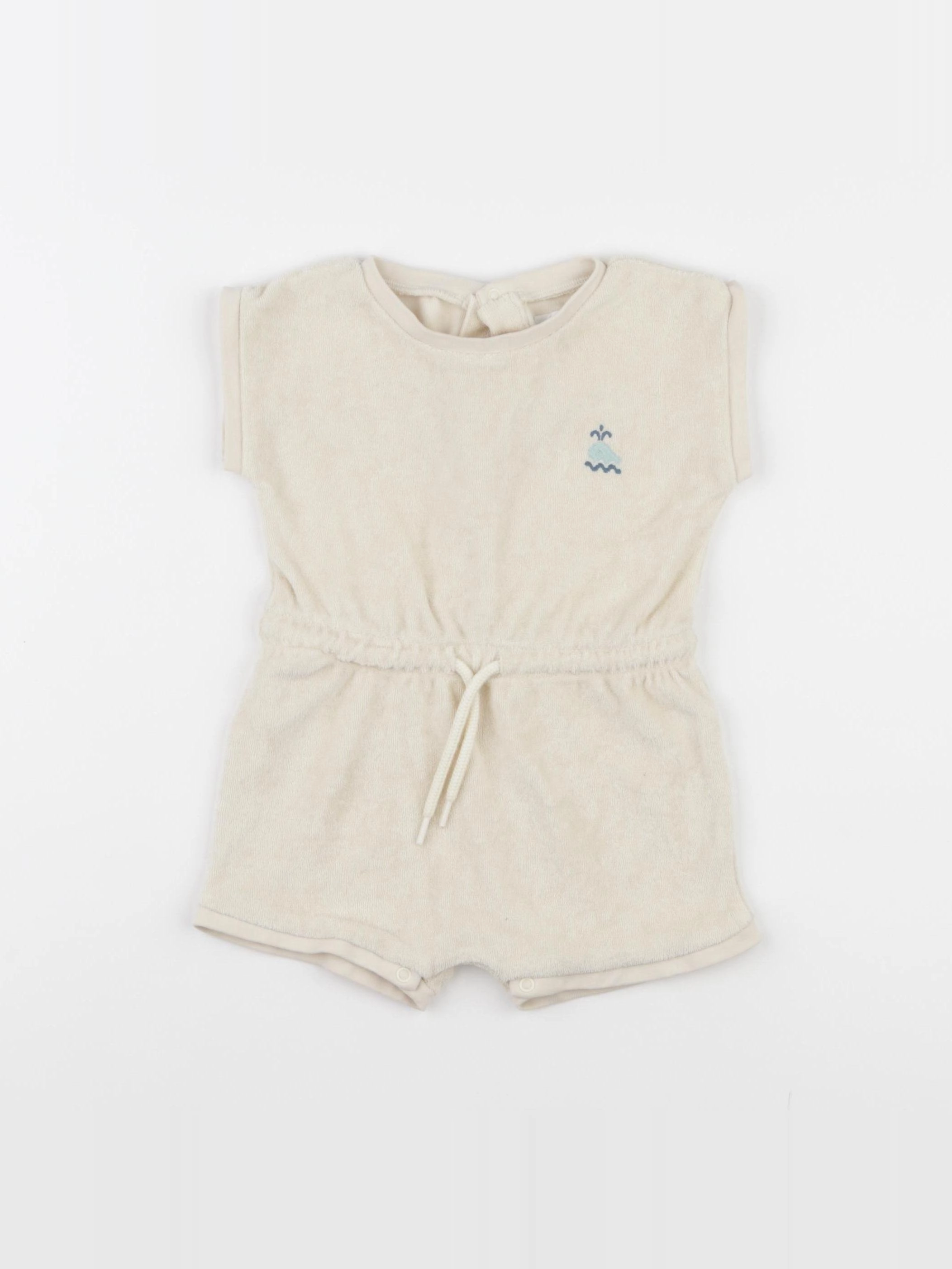 Vertbaudet - combinaison beige - 9 mois