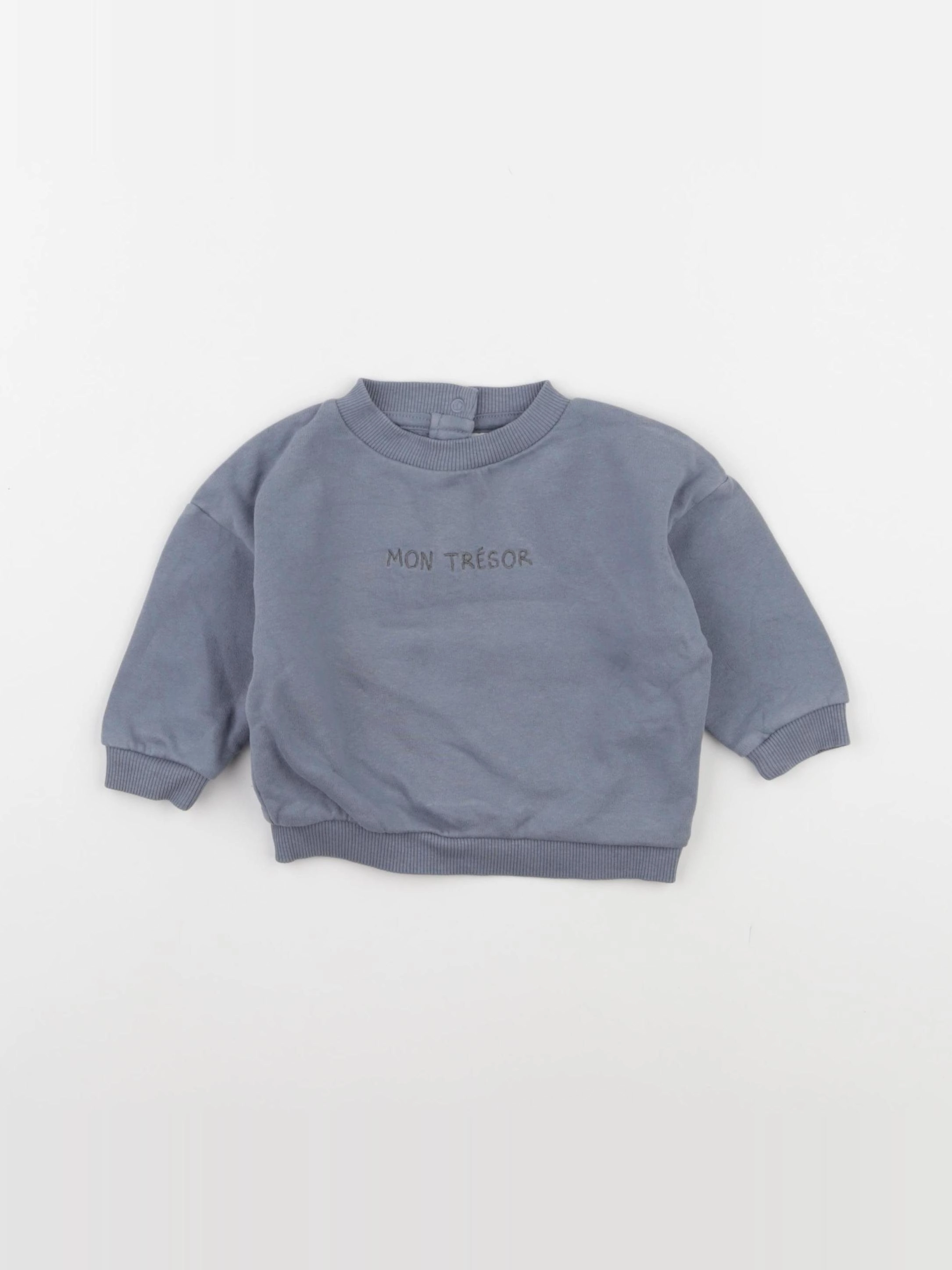 Vertbaudet - sweat bleu - 6 mois