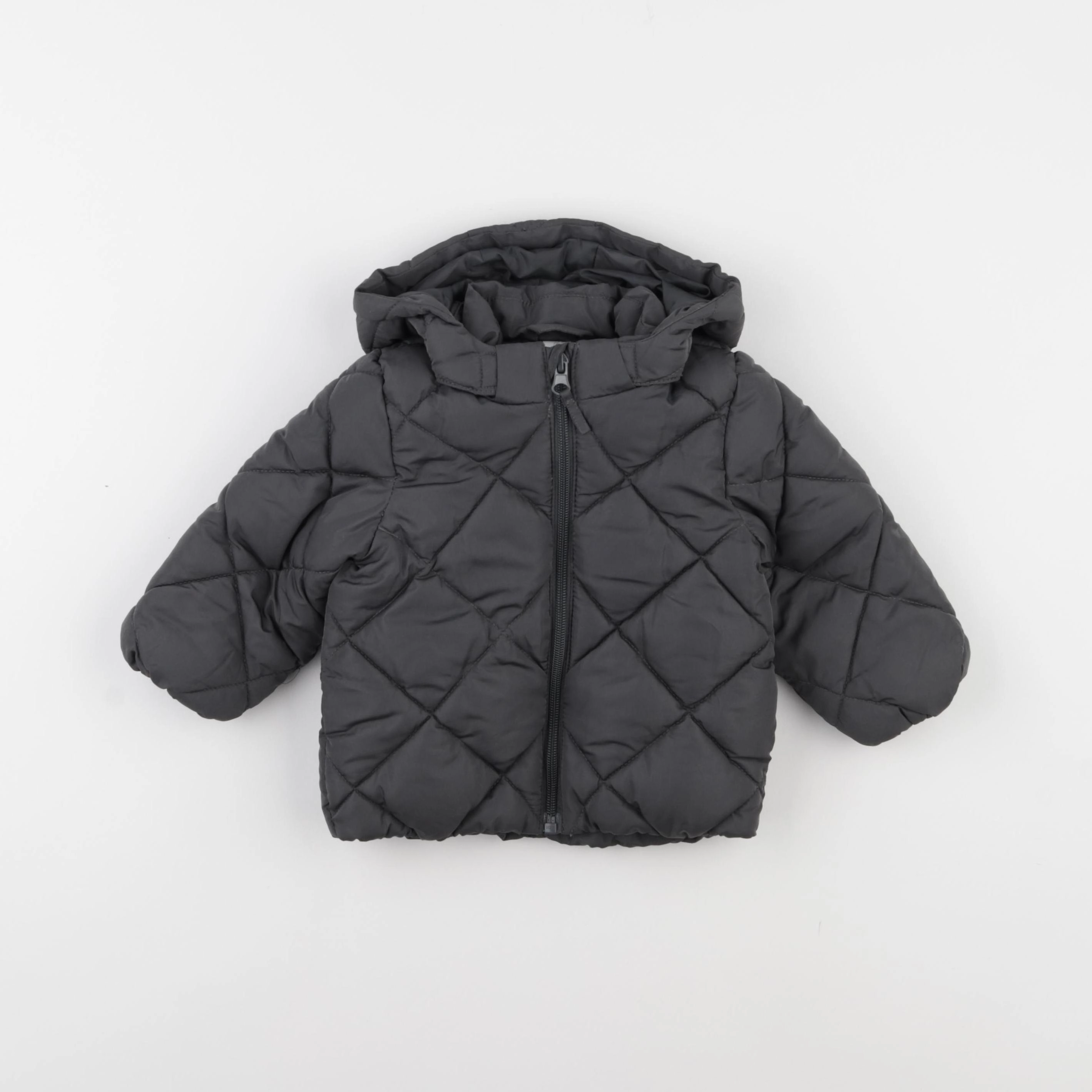 H&M - doudoune gris - 6/9 mois