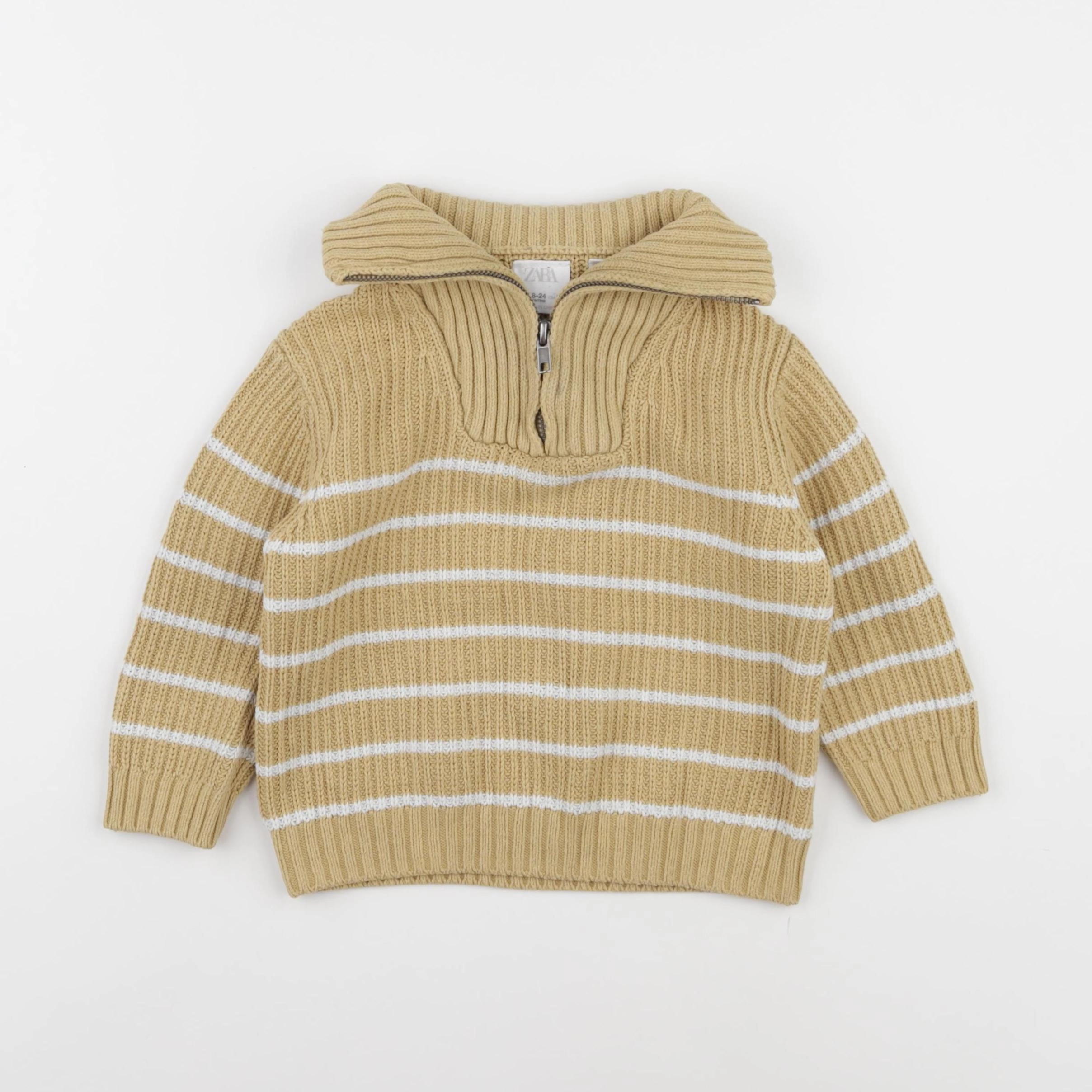 Zara - pull blanc, jaune - 18/24 mois