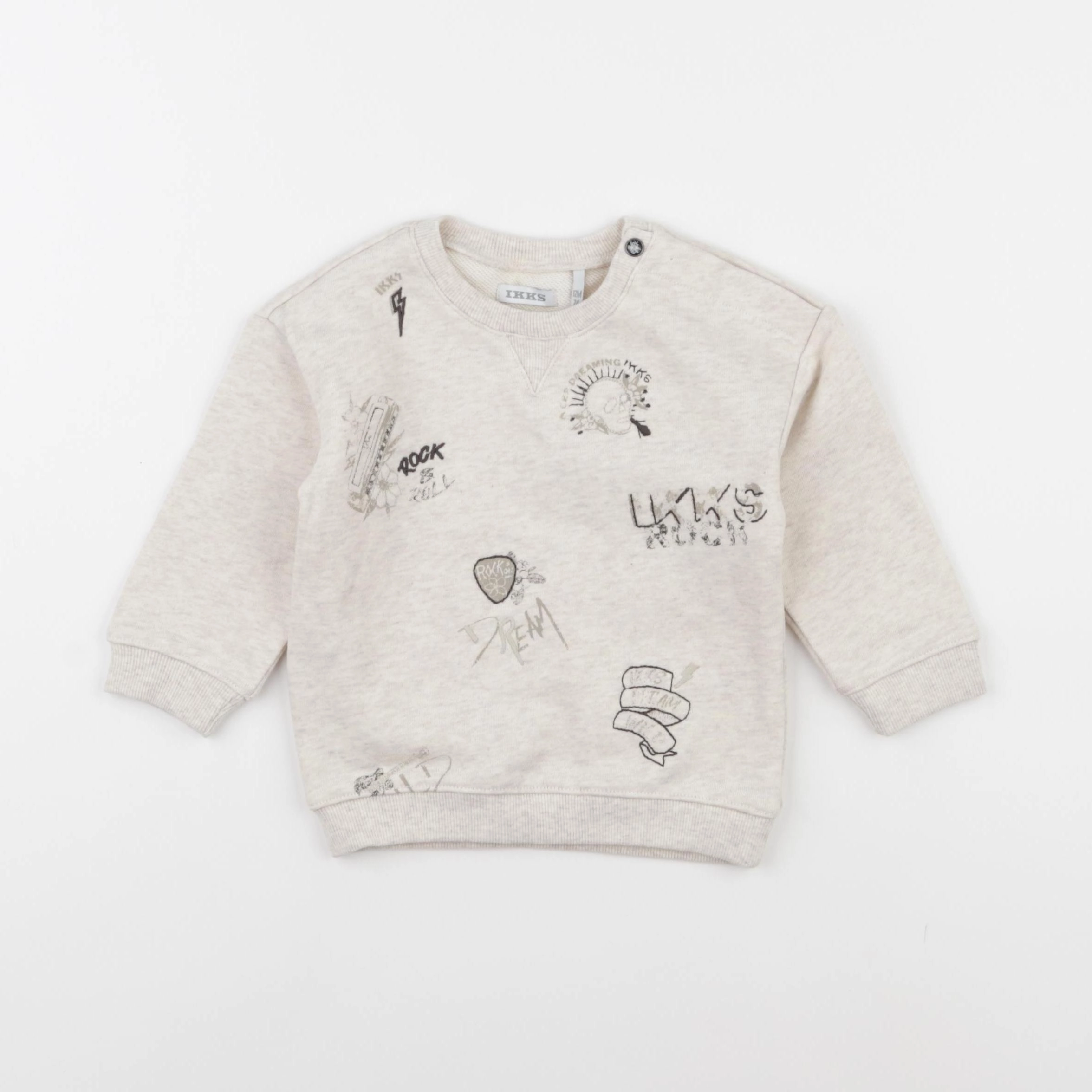 IKKS - sweat beige - 12 mois