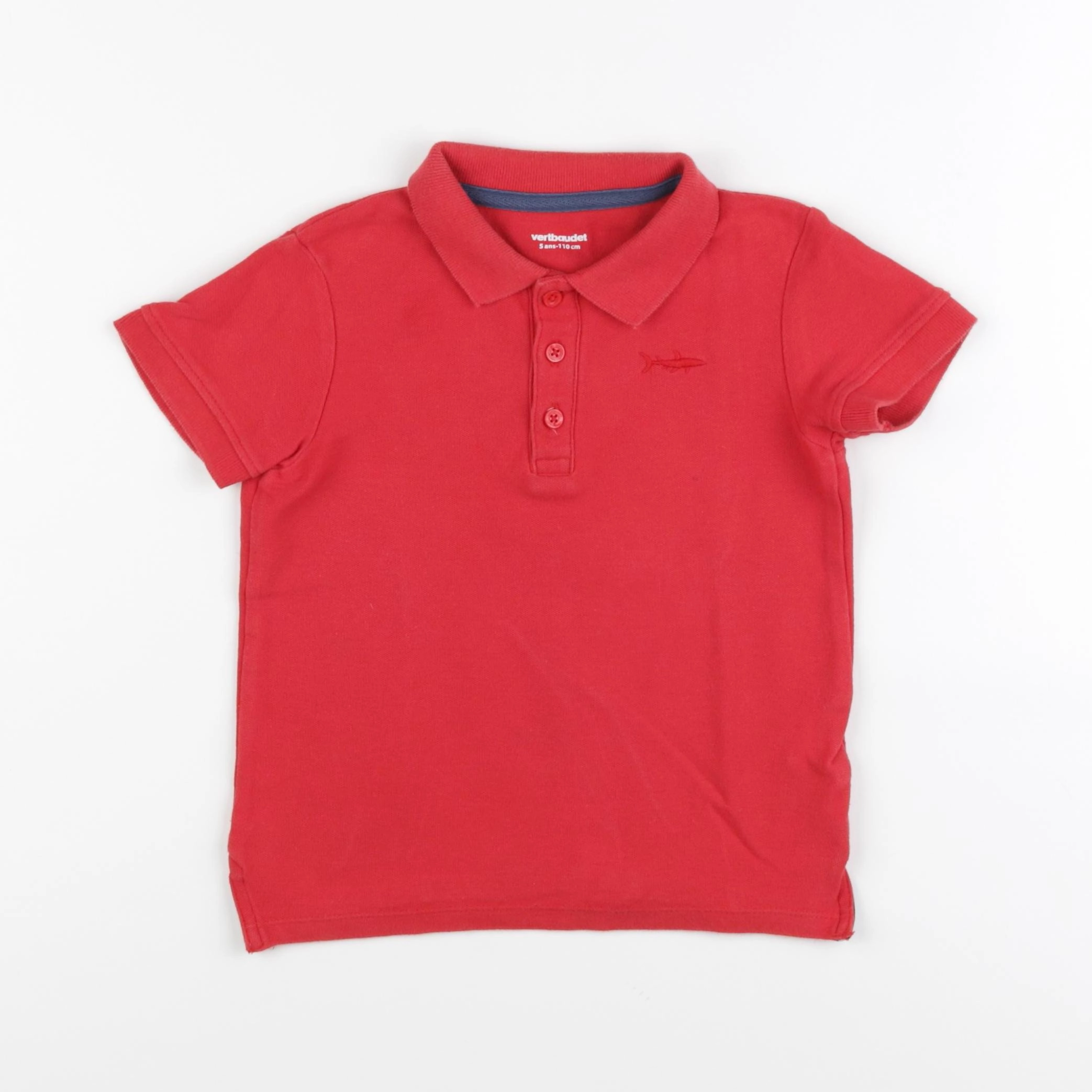 Vertbaudet - polo rouge - 5 ans