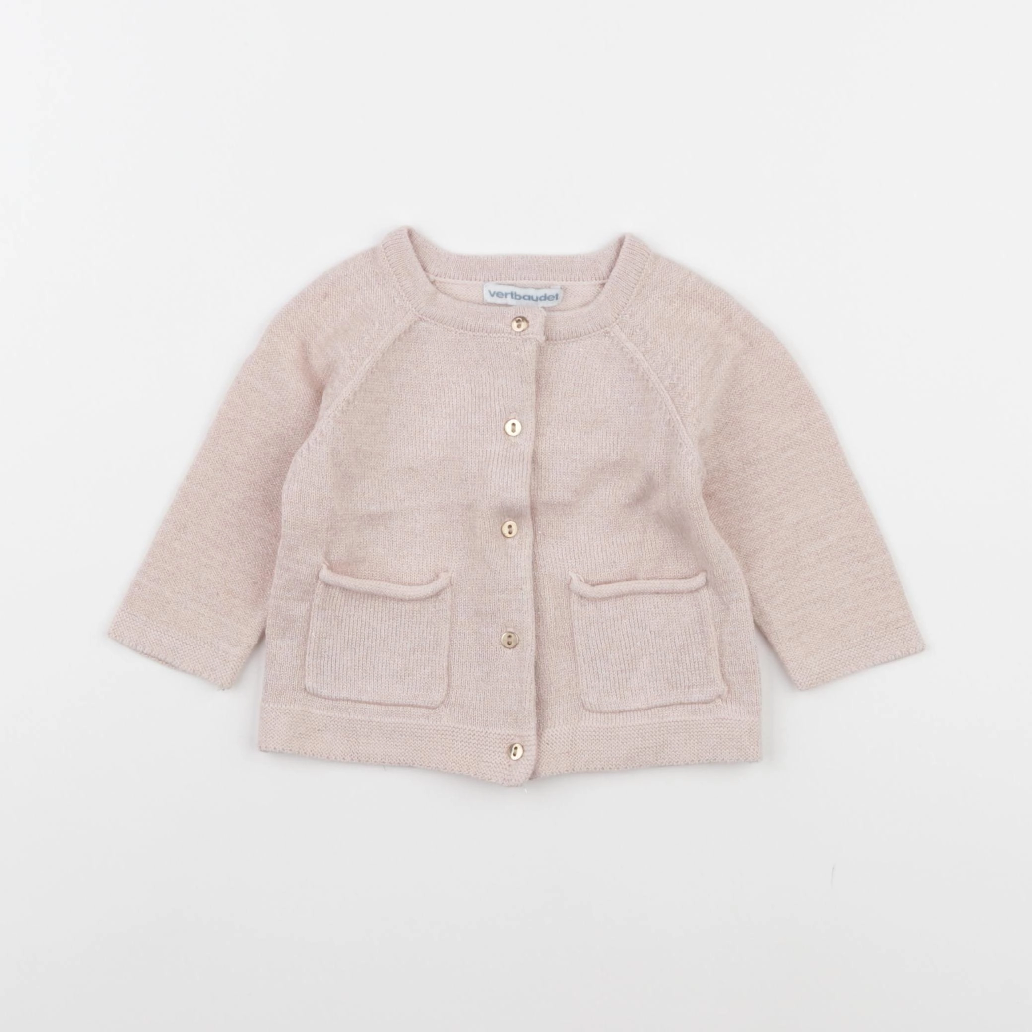 Vertbaudet - gilet rose - 6 mois