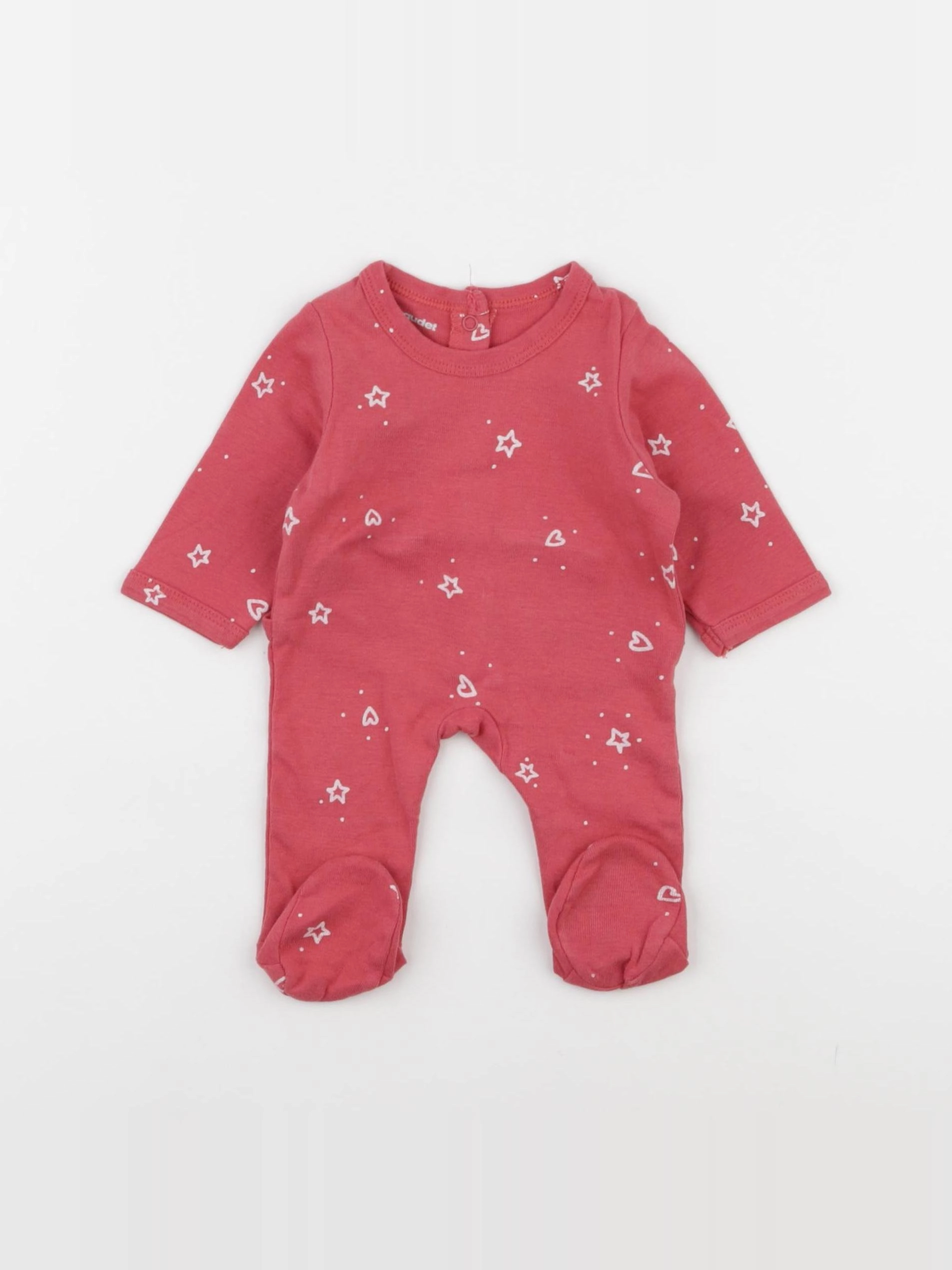Vertbaudet - pyjama coton rose - 0 mois