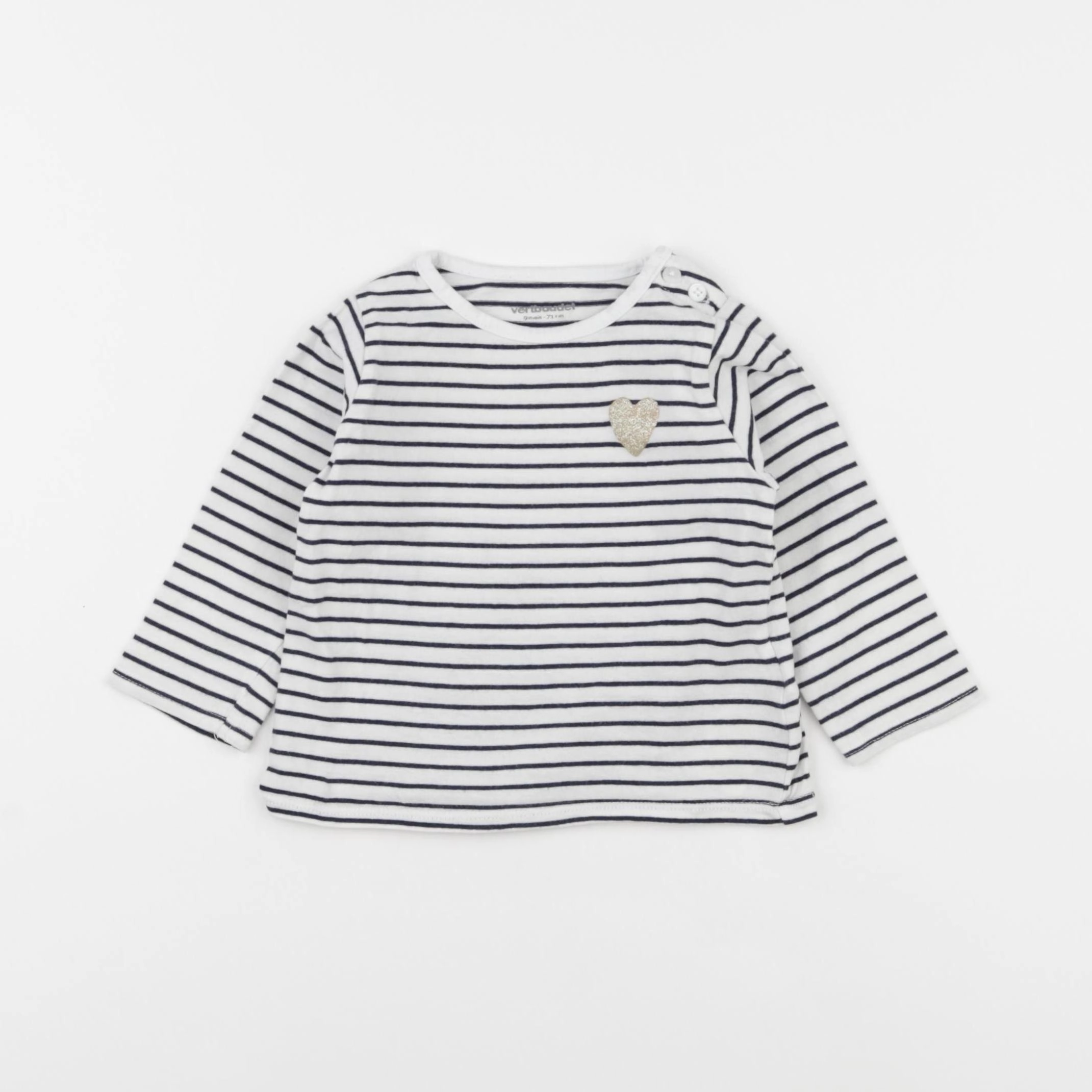 Vertbaudet - tee-shirt blanc - 9 mois