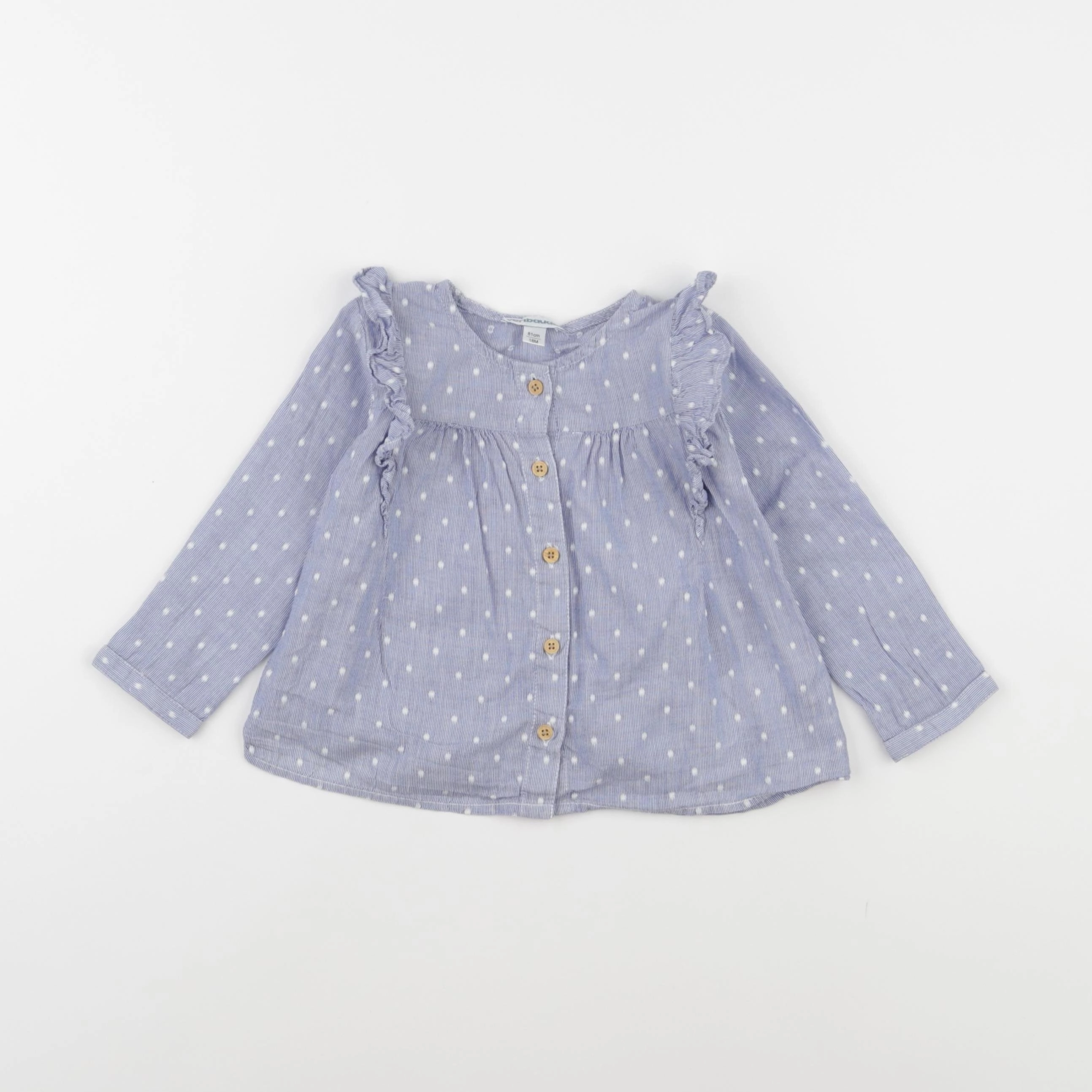 Vertbaudet - blouse bleu - 18 mois