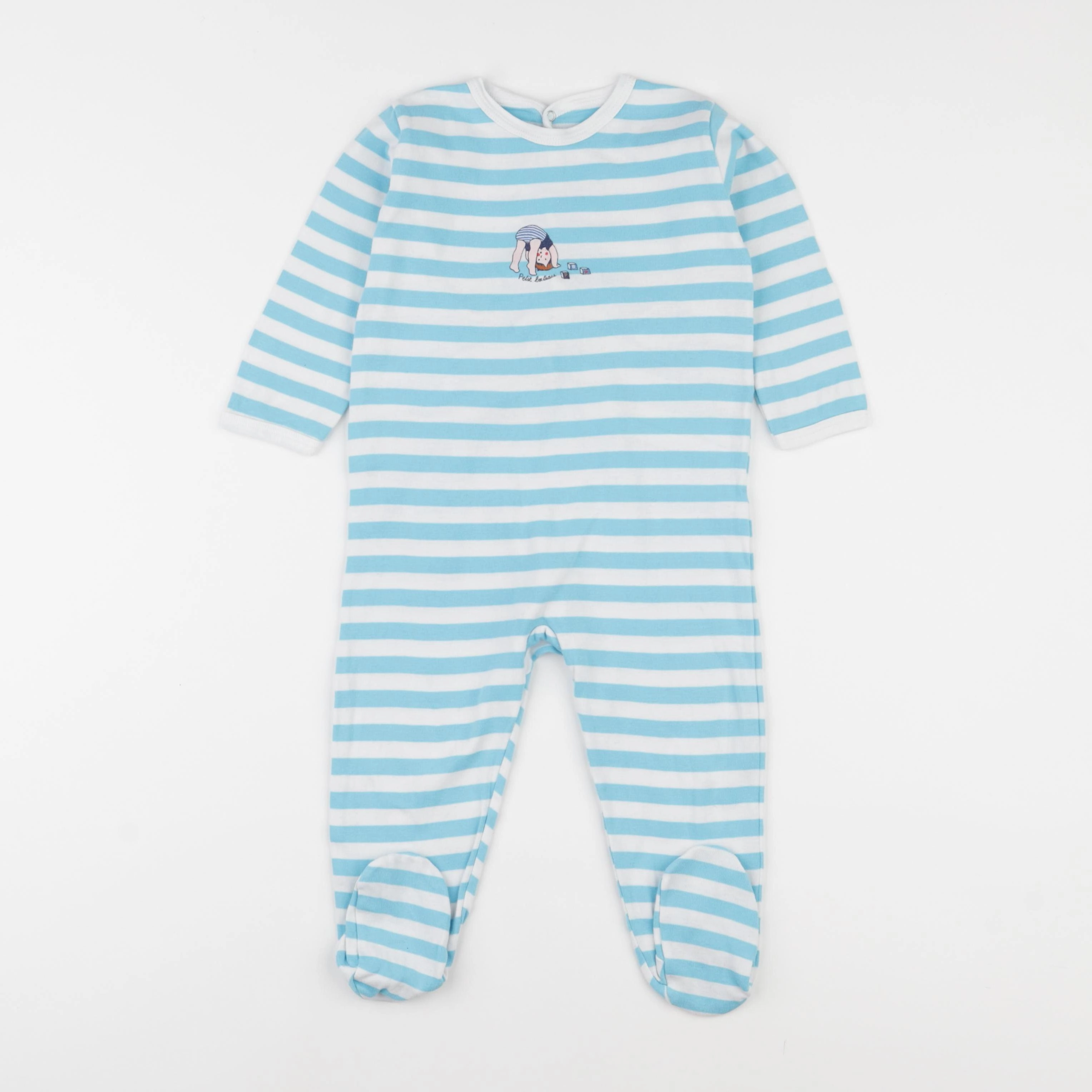 Petit Bateau - pyjama coton bleu - 18 mois