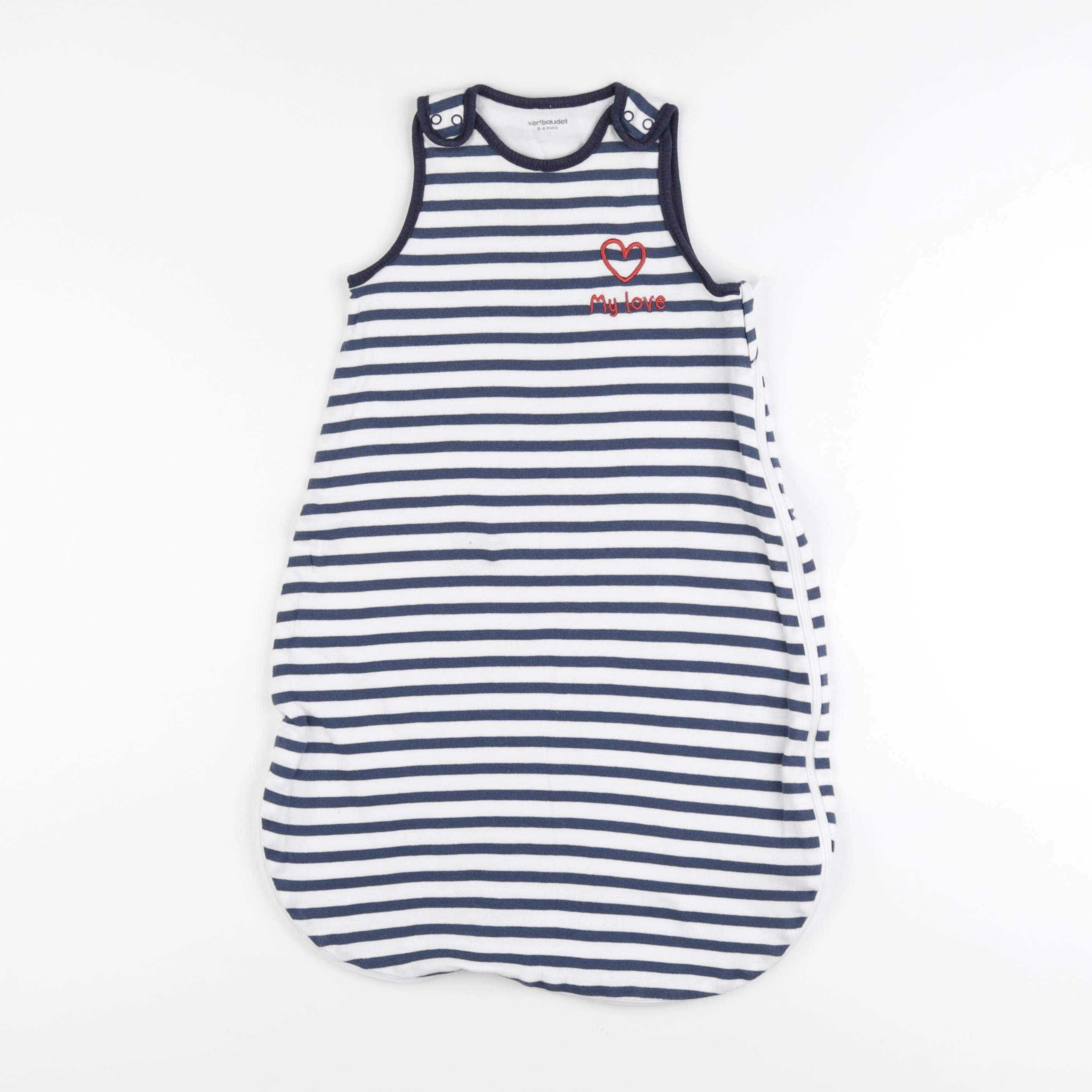 Vertbaudet - gigoteuse blanc, bleu - 0/6 mois