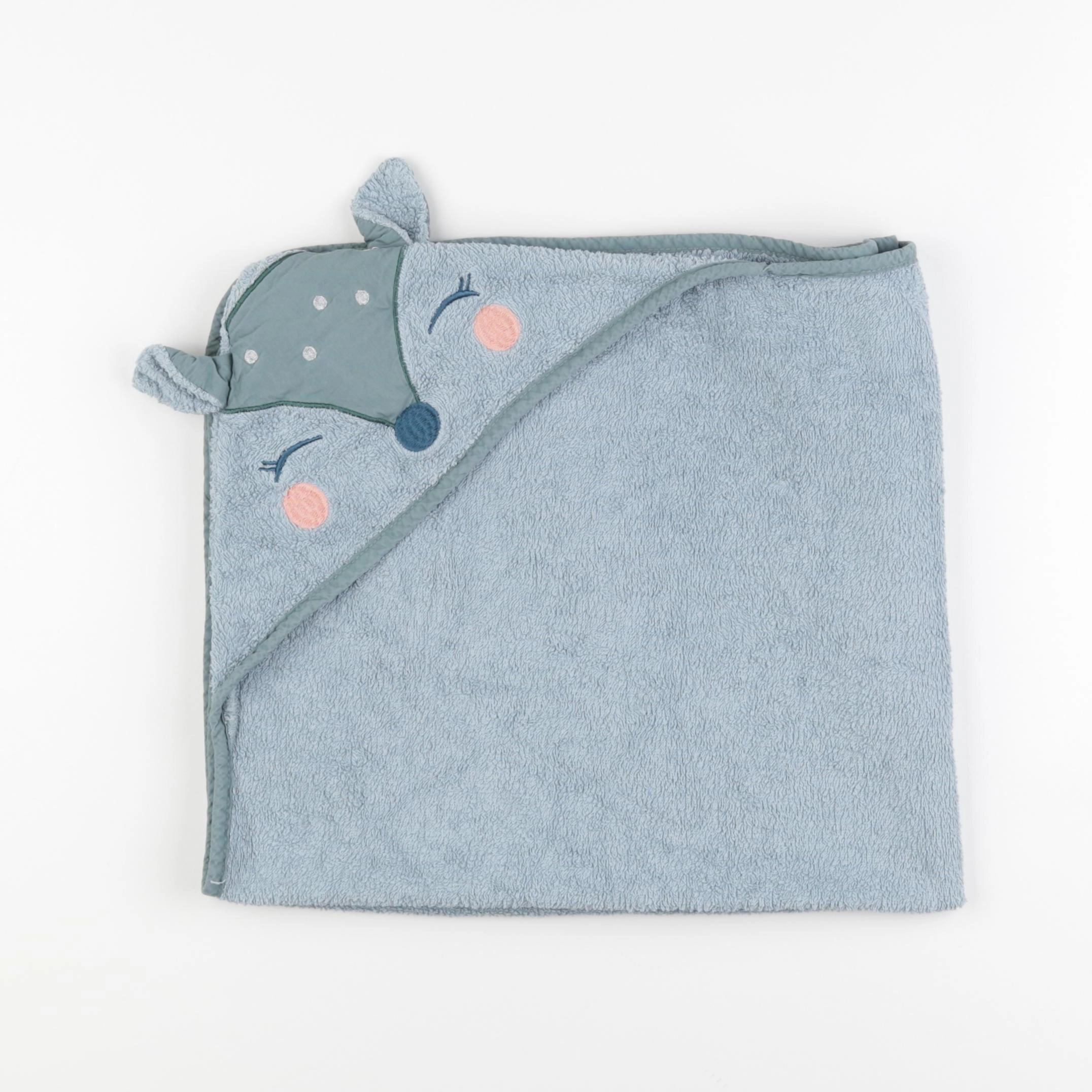 Vertbaudet - cape de bain bleu - 1/18 mois