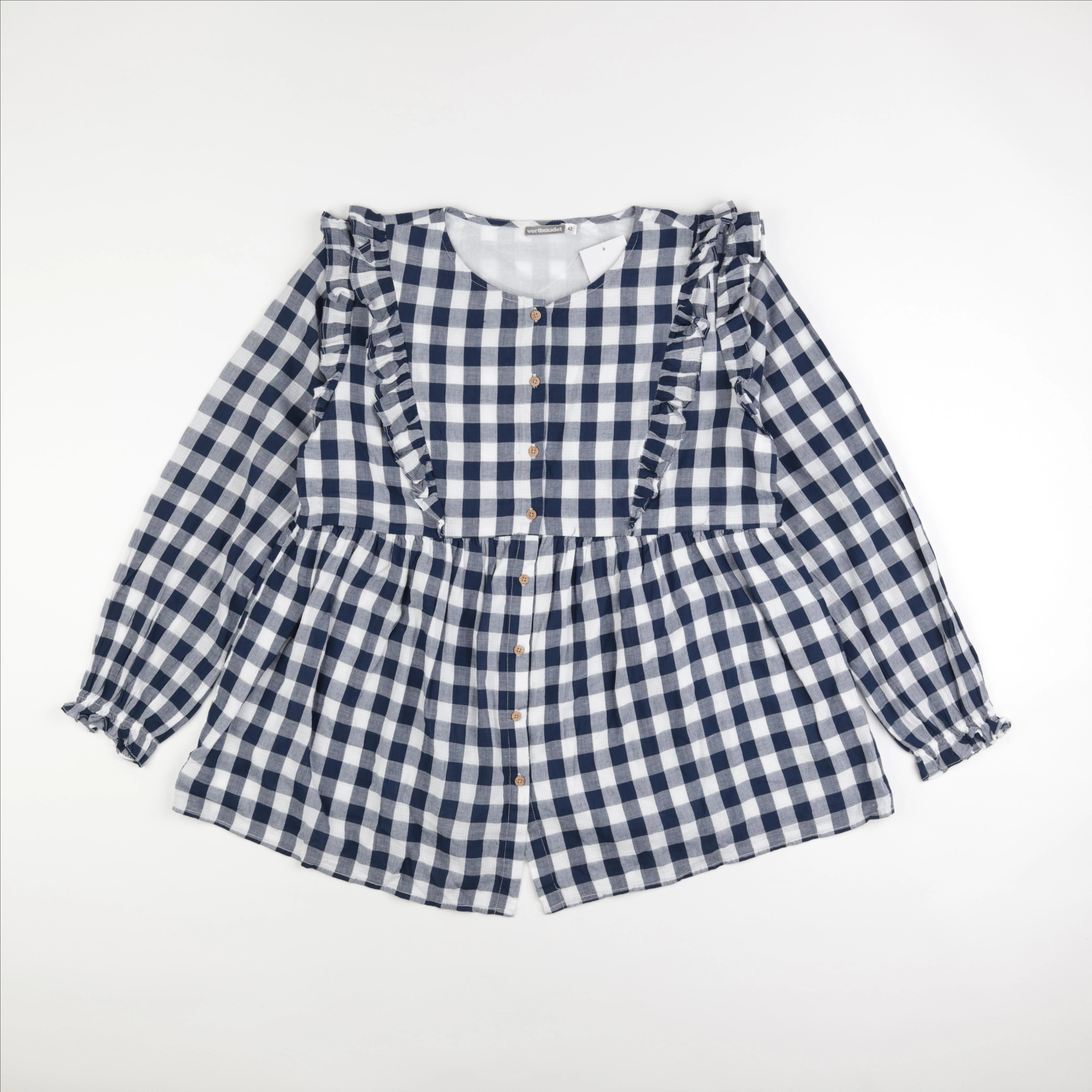 Vertbaudet - blouse grossesse, allaitement blanc, bleu - 42