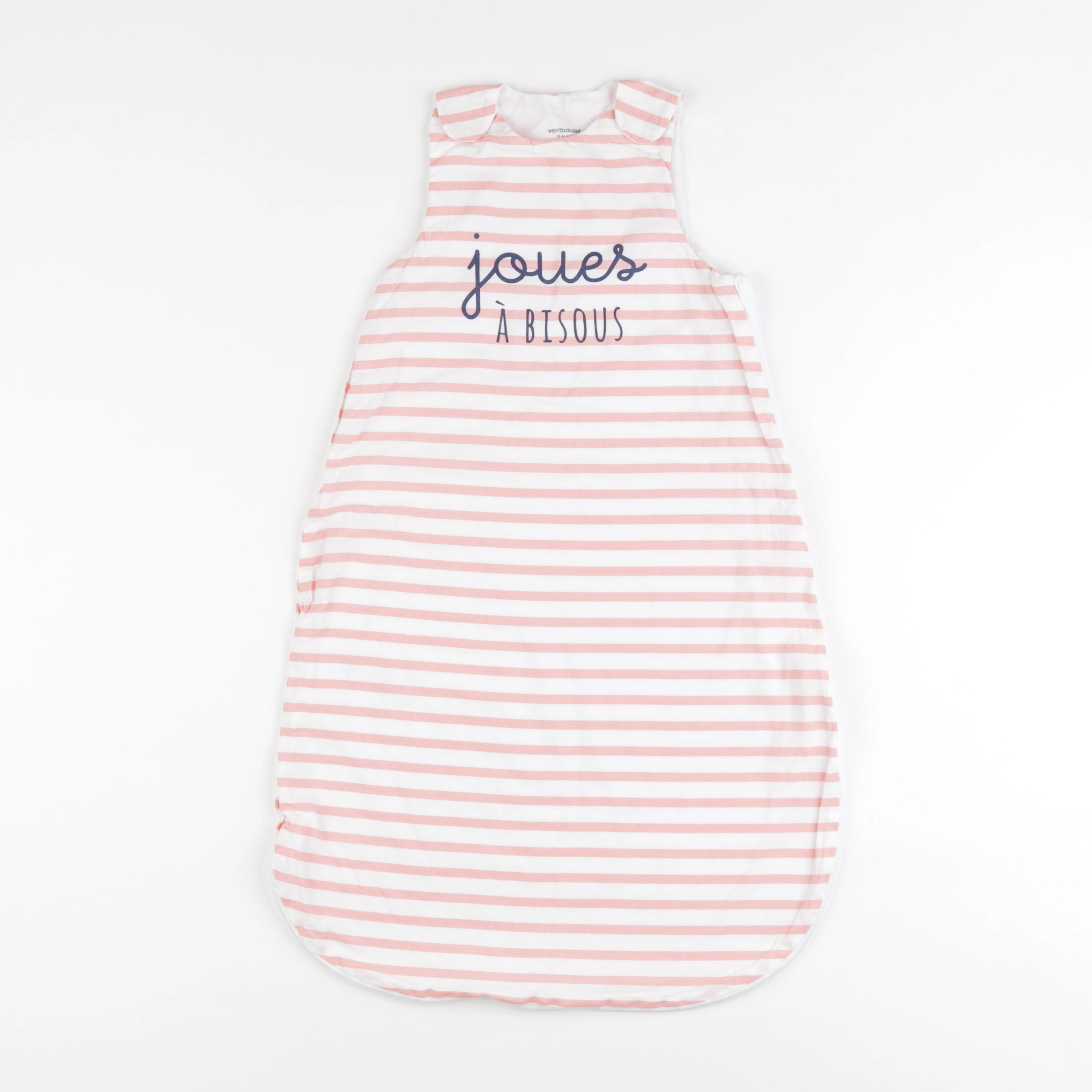 Vertbaudet - gigoteuse blanc, rose - 0/6 mois