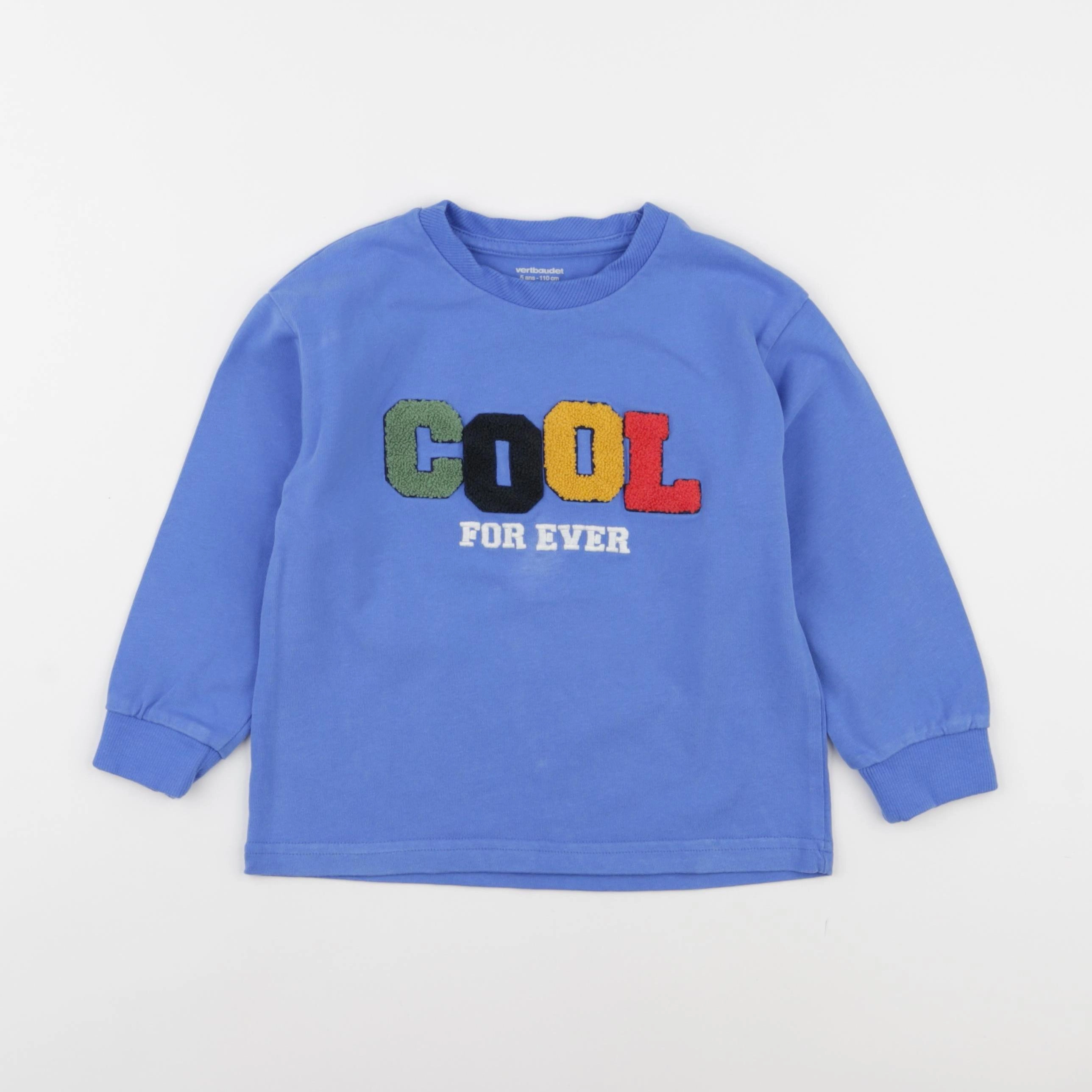 Vertbaudet - sweat bleu - 5 ans