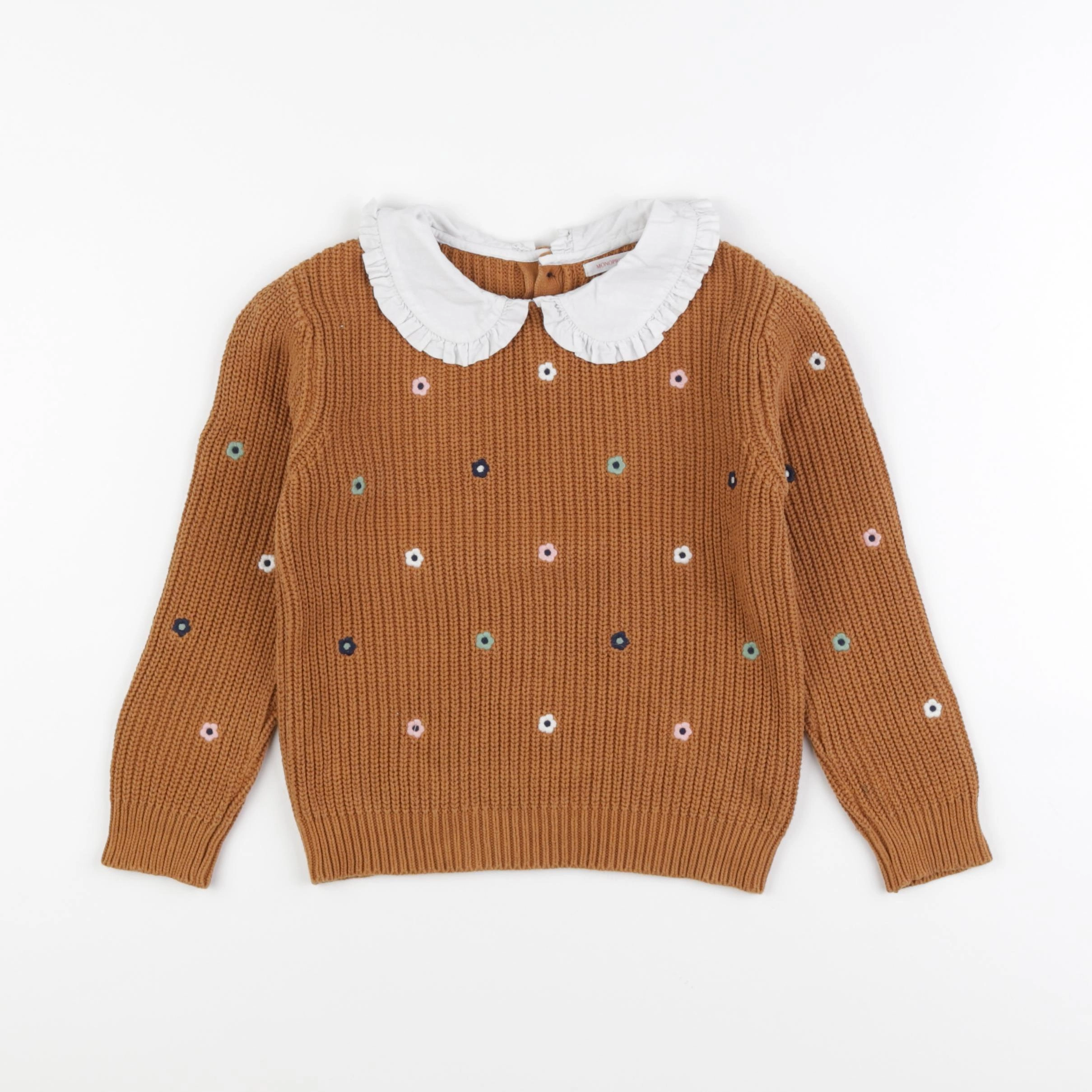 Monoprix - pull marron - 6 ans