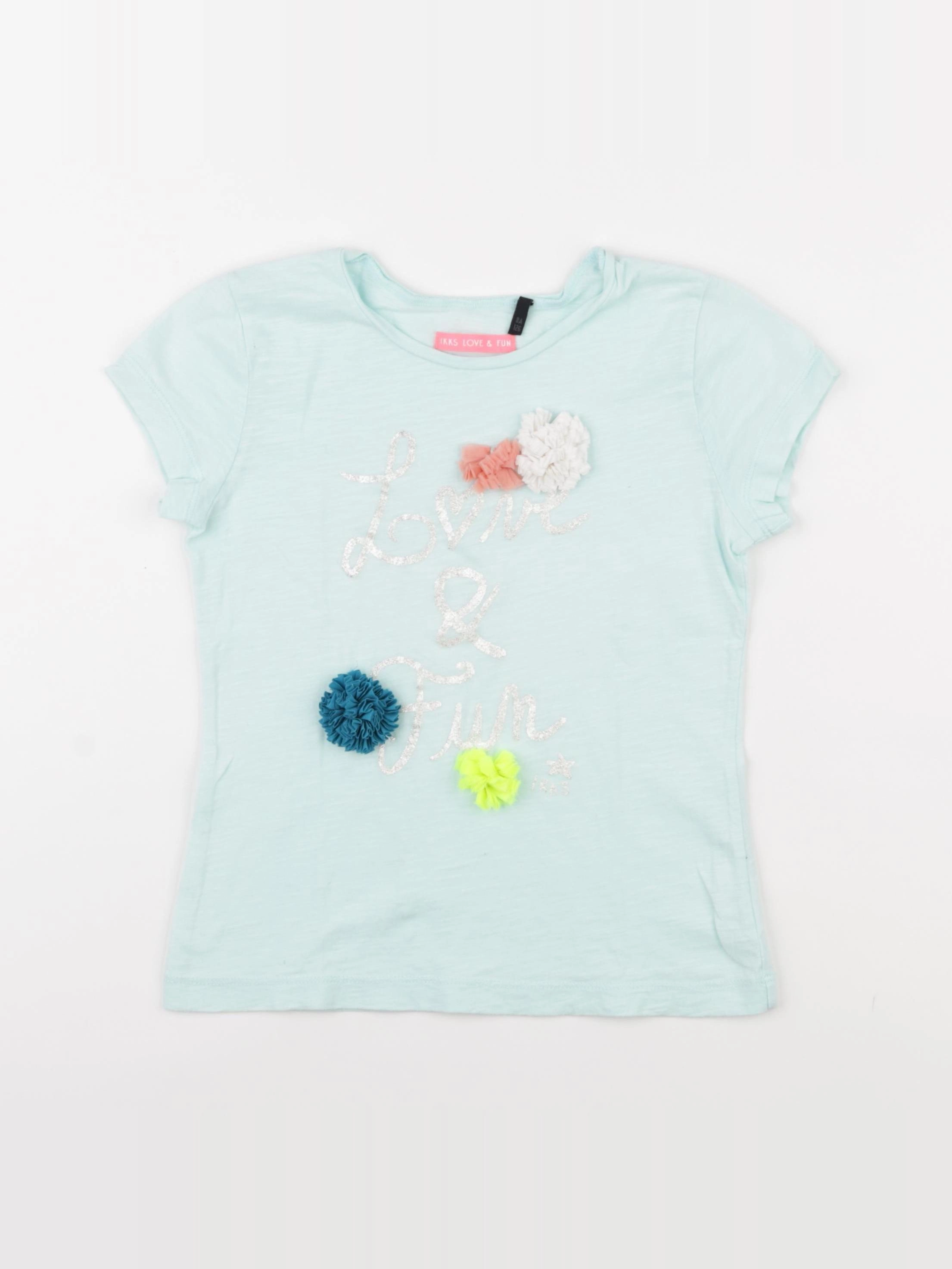 IKKS - tee-shirt vert, or - 8 ans