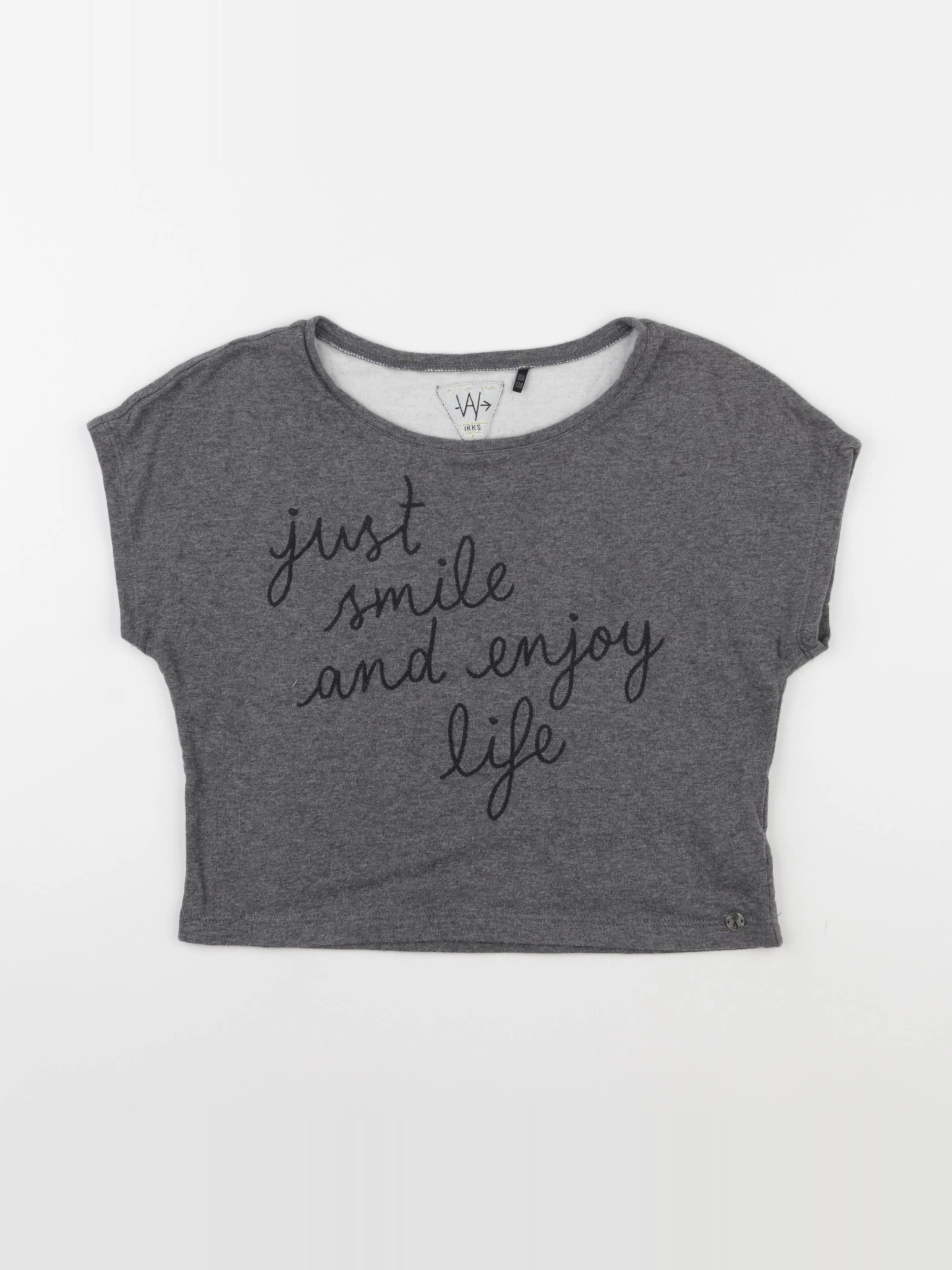 IKKS - pull gris - 10 ans