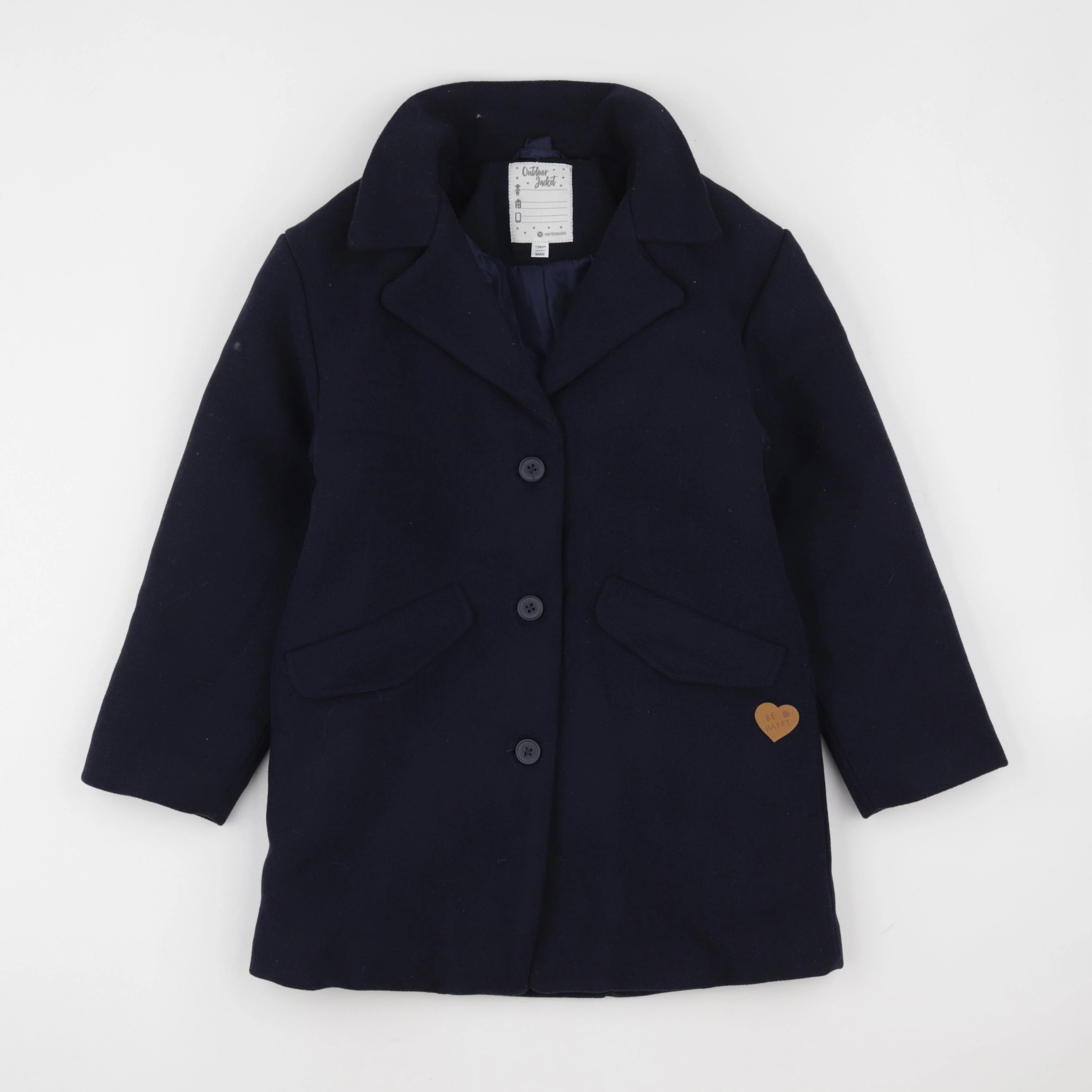Vertbaudet - manteau bleu - 9 ans