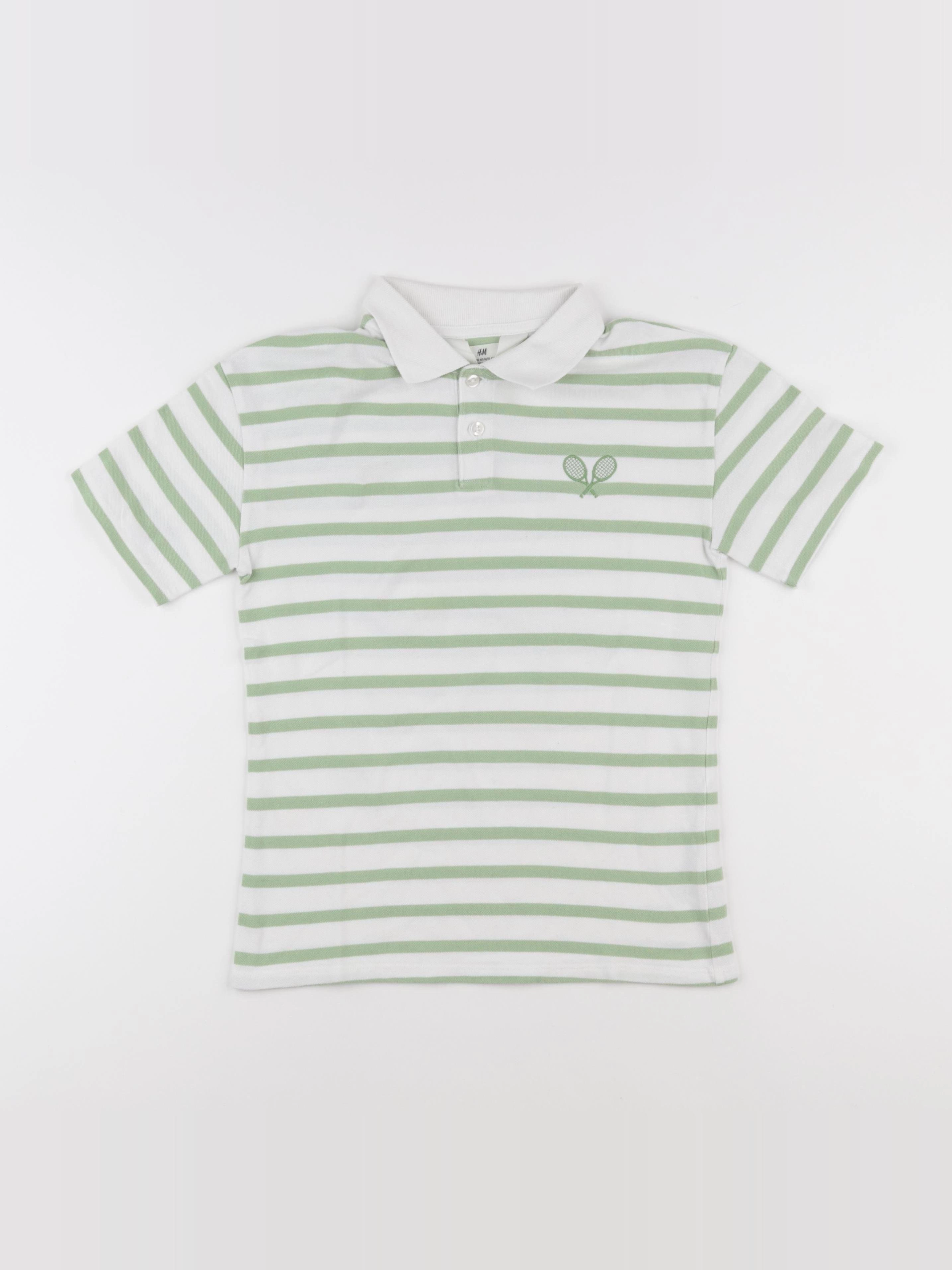 H&M - polo vert - 8/10 ans
