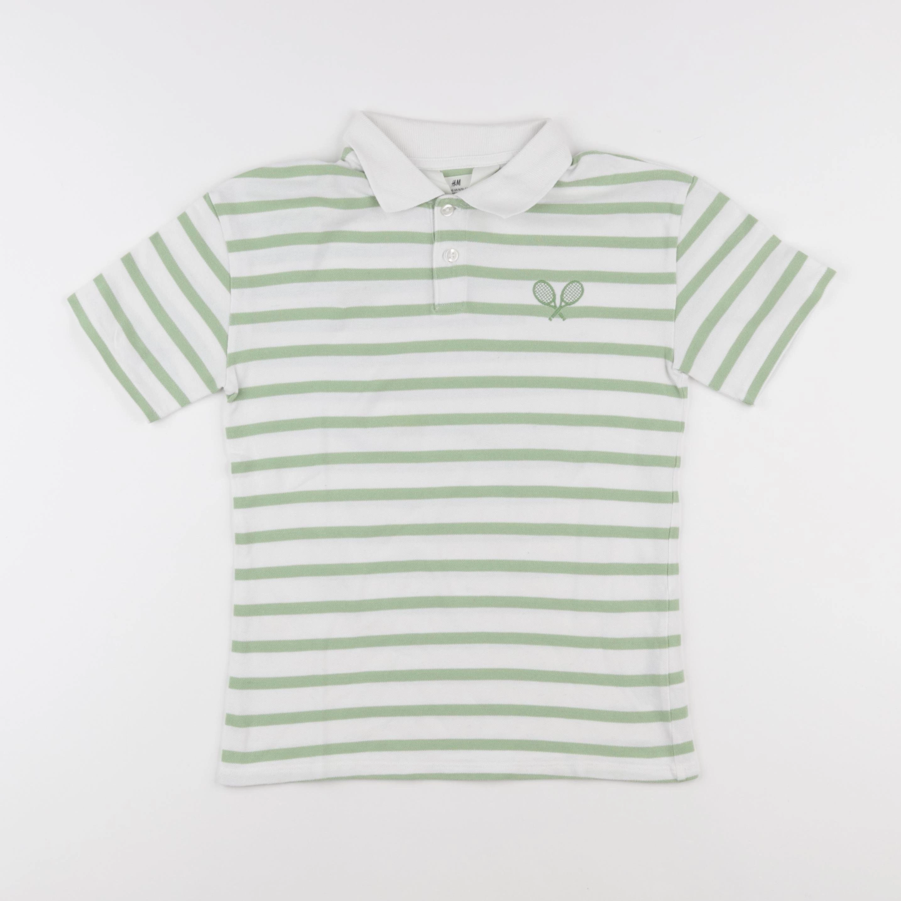 H&M - polo vert - 8/10 ans
