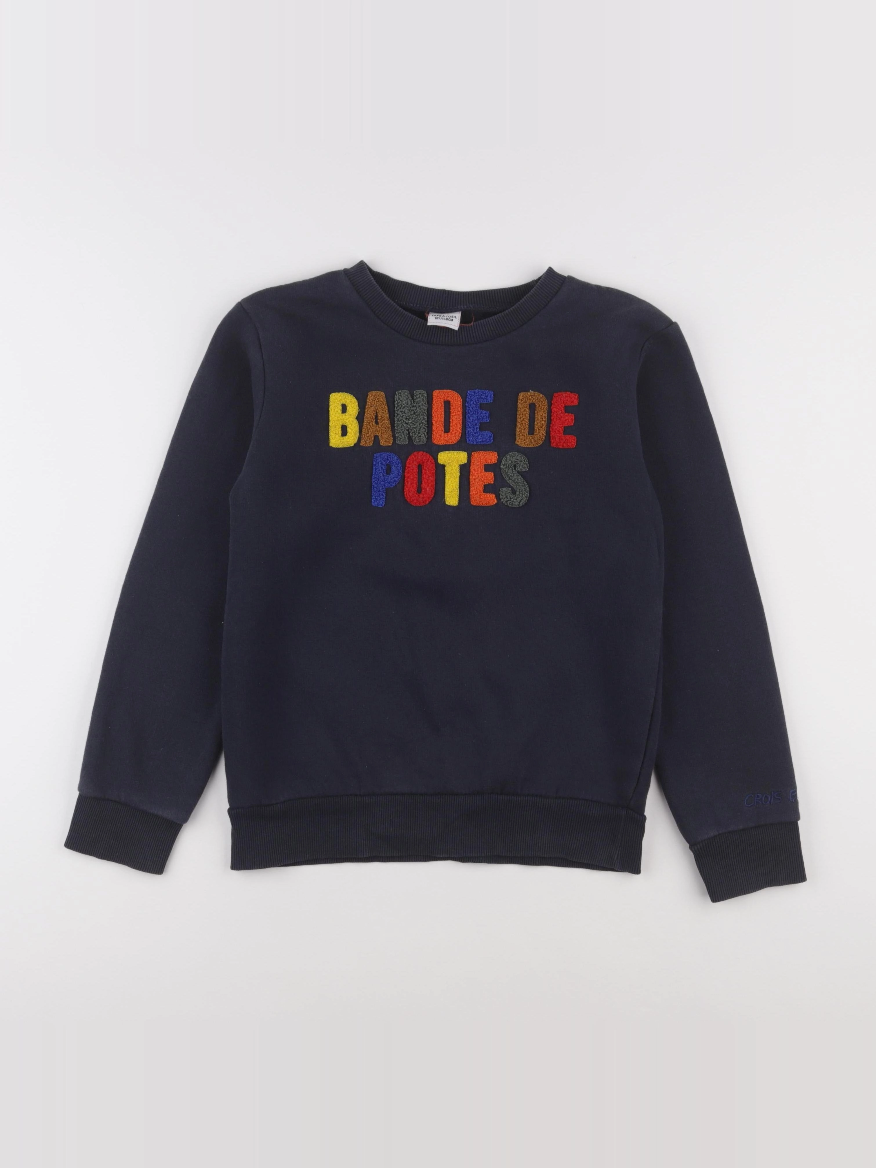 Tape à l'oeil - sweat bleu - 10 ans