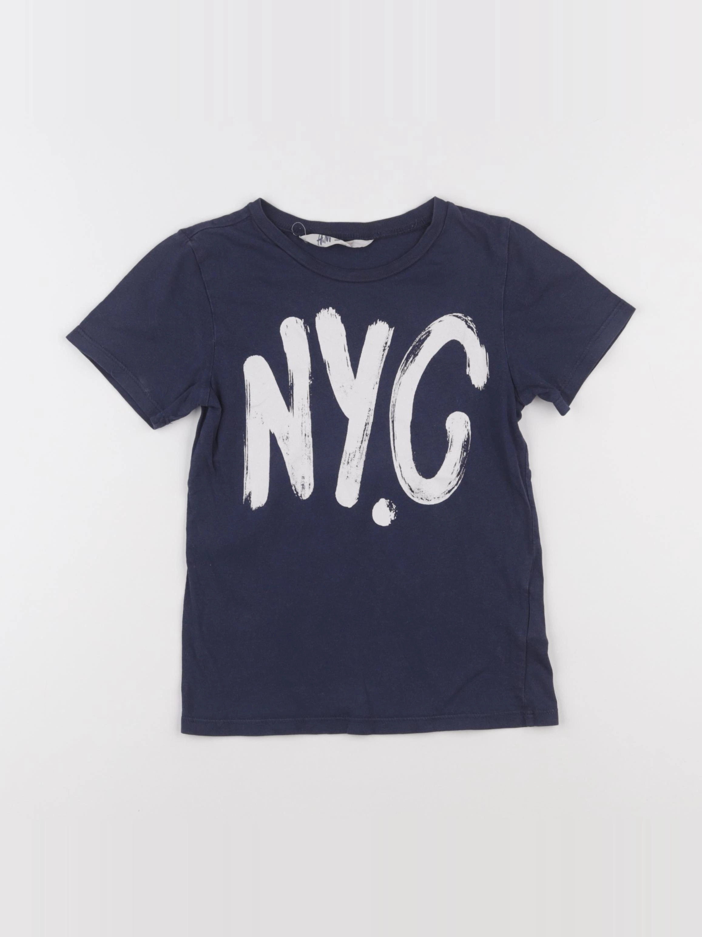 H&M - tee-shirt bleu - 4/6 ans