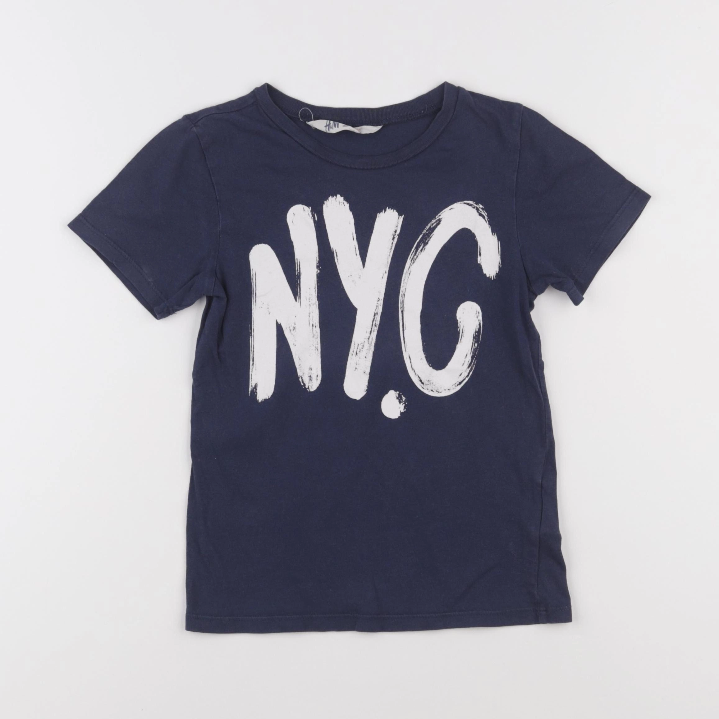 H&M - tee-shirt bleu - 4/6 ans