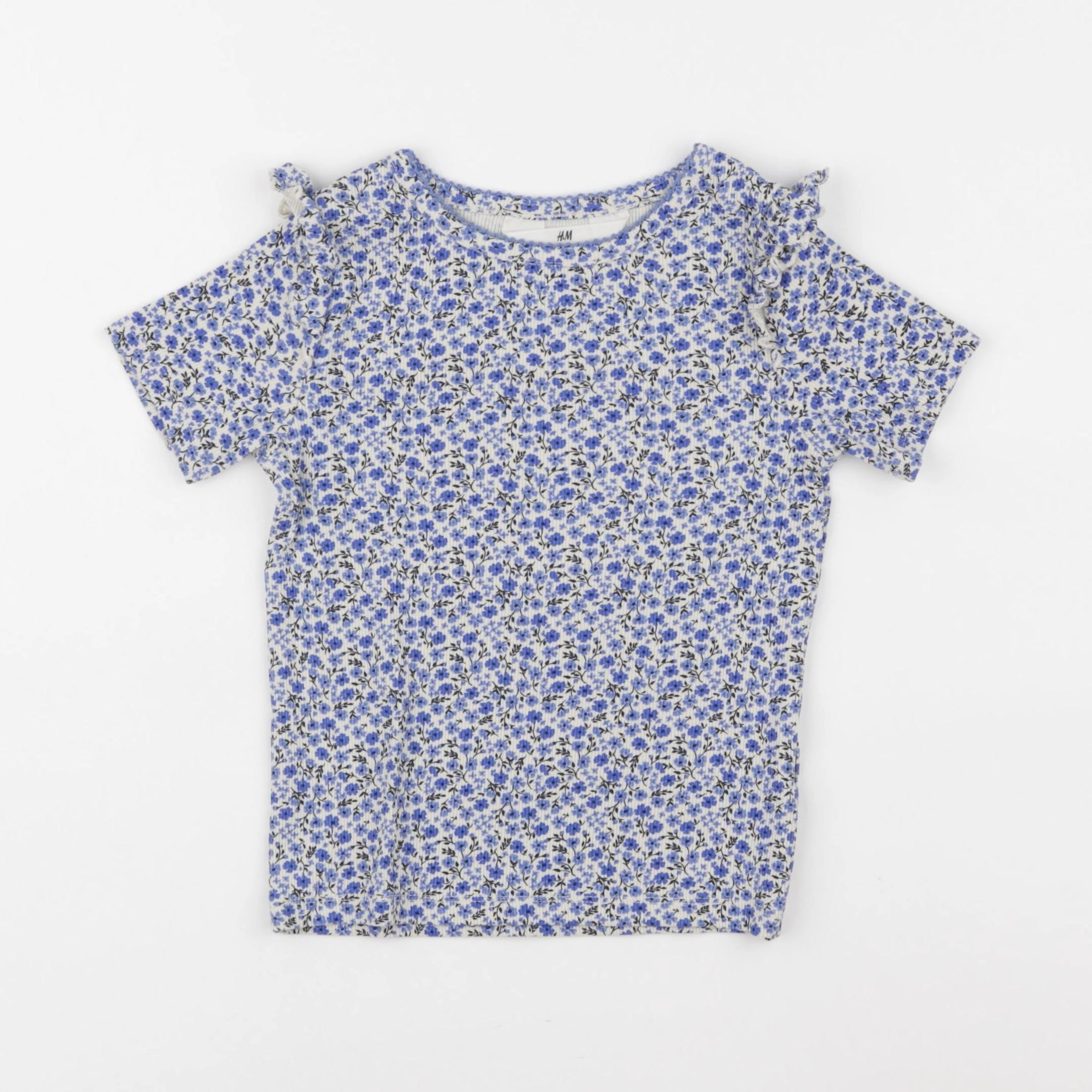H&M - tee-shirt bleu - 4/6 ans