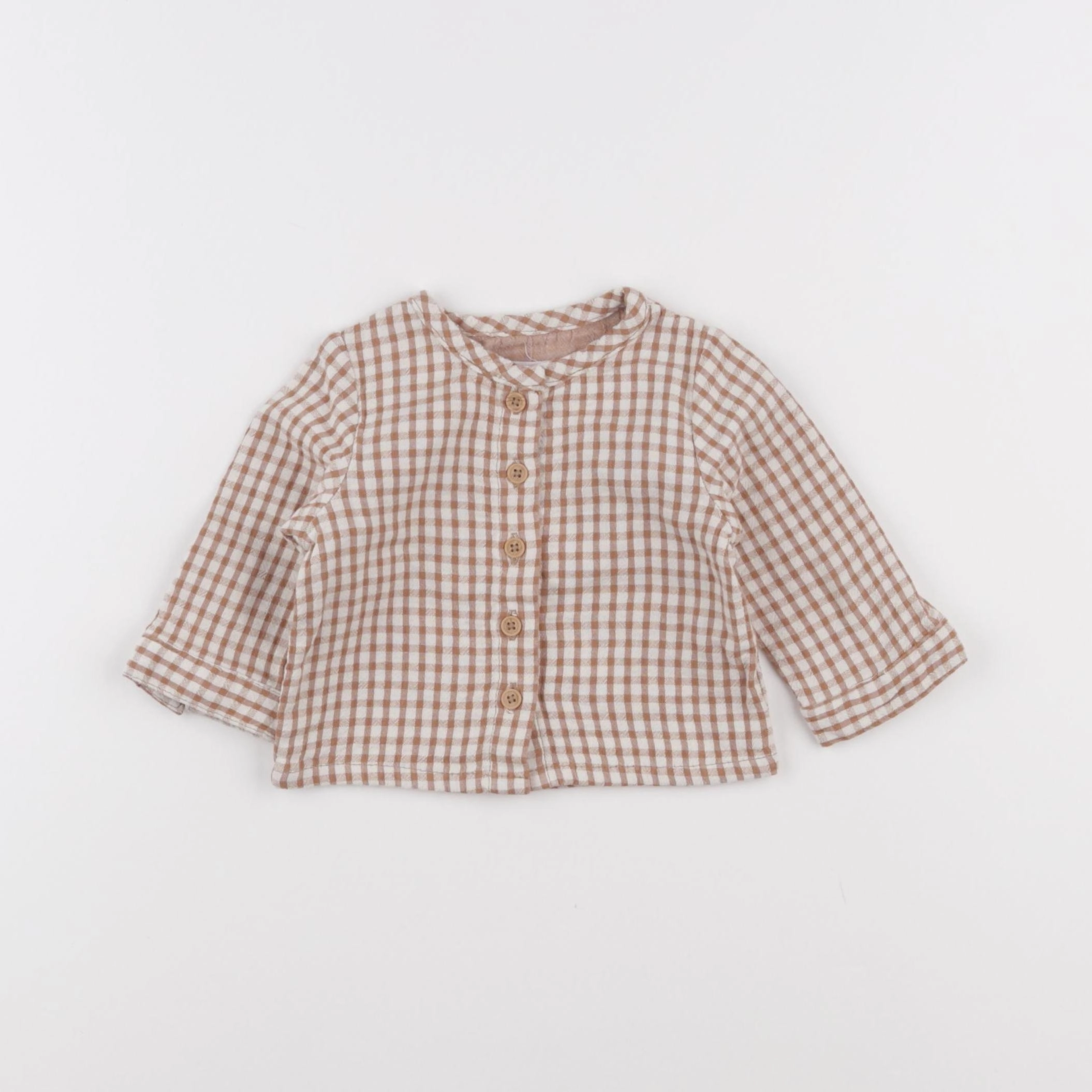Vertbaudet - chemise marron - 1 mois