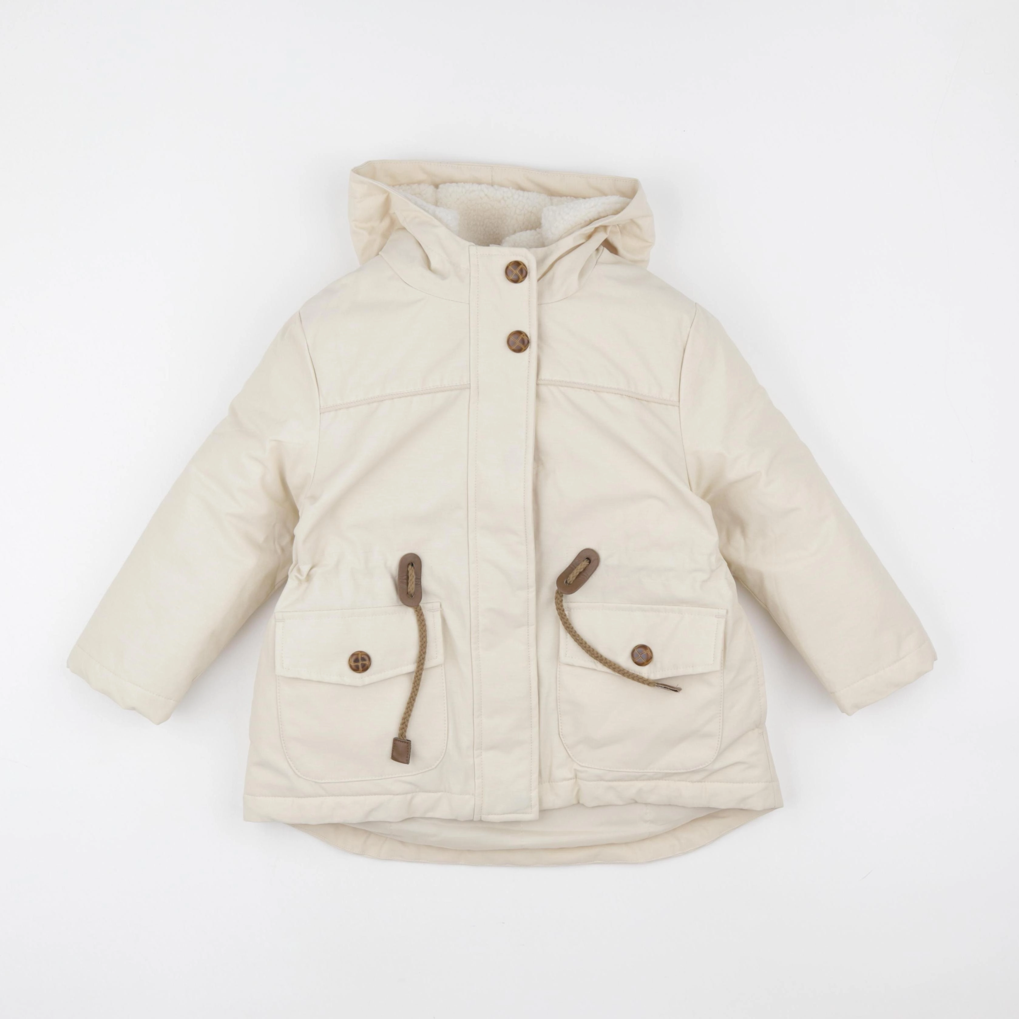 Cyrillus - manteau doublure amovible beige - 4 ans