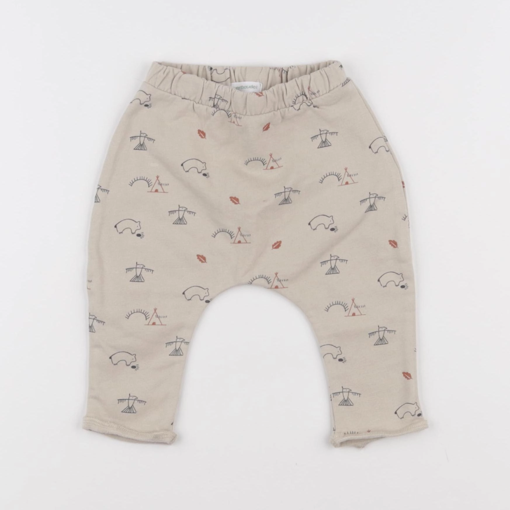 Vertbaudet - pantalon beige - 1 mois