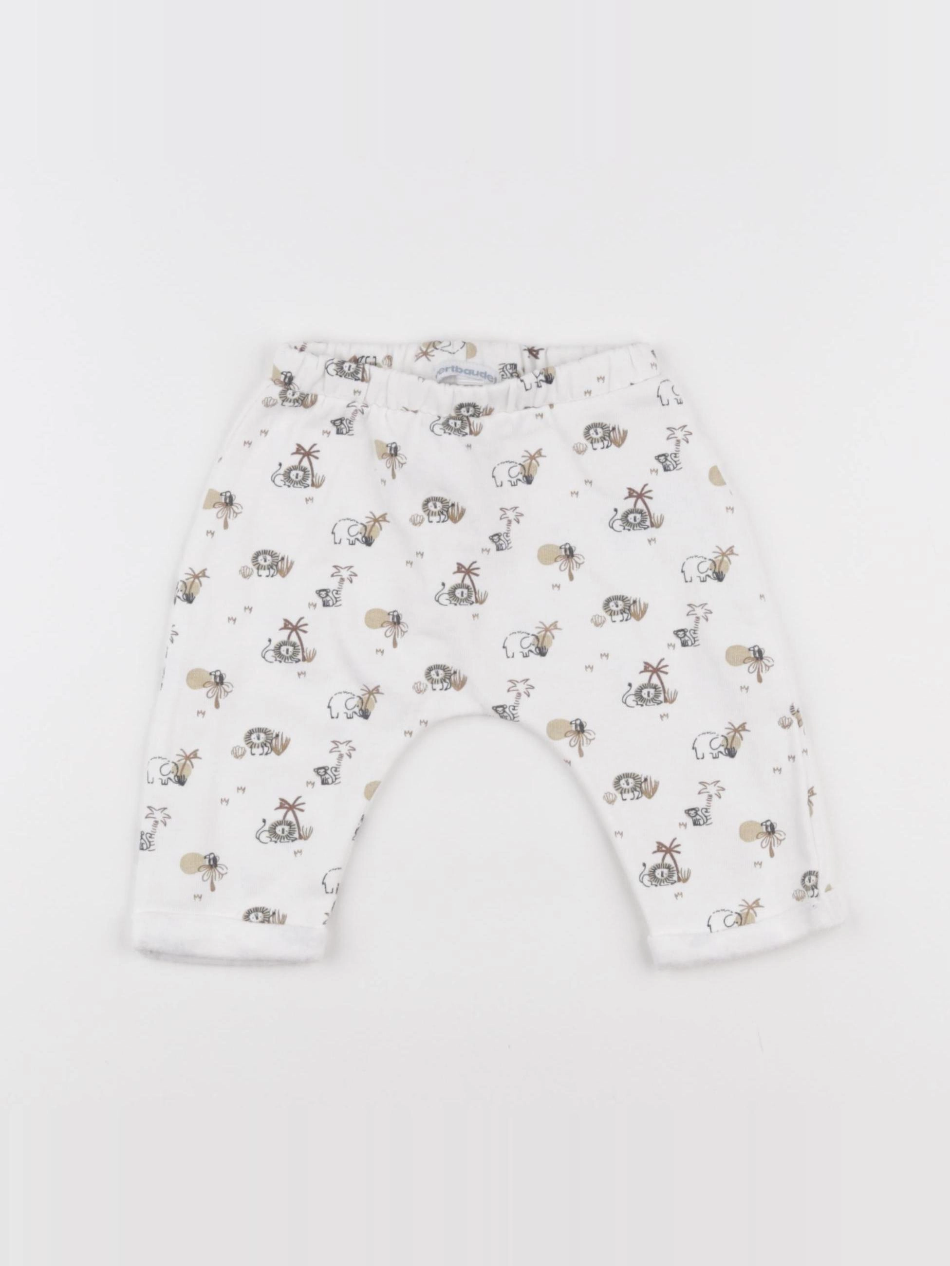 Vertbaudet - pantalon blanc - 6 mois