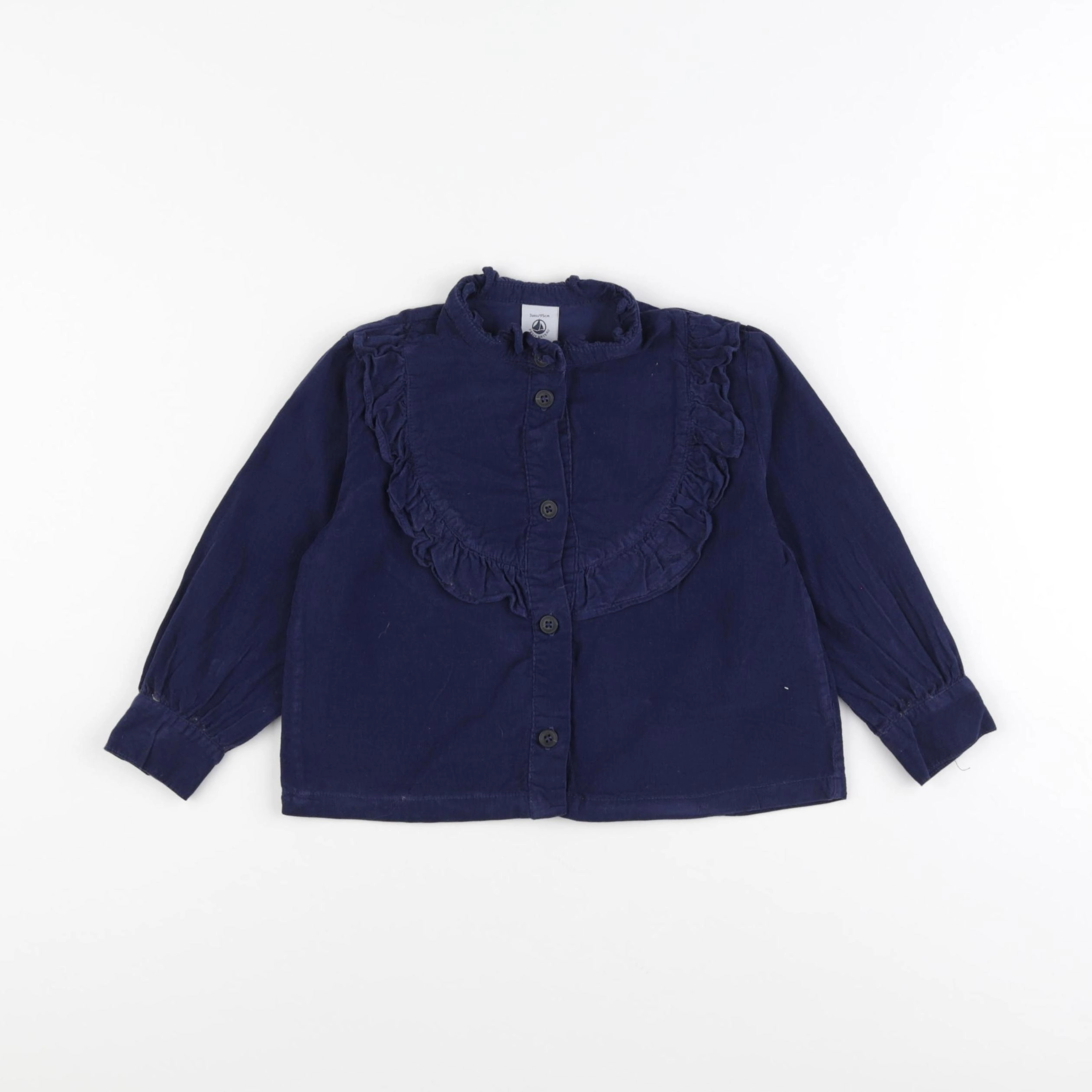 Petit Bateau - blouse bleu - 3 ans