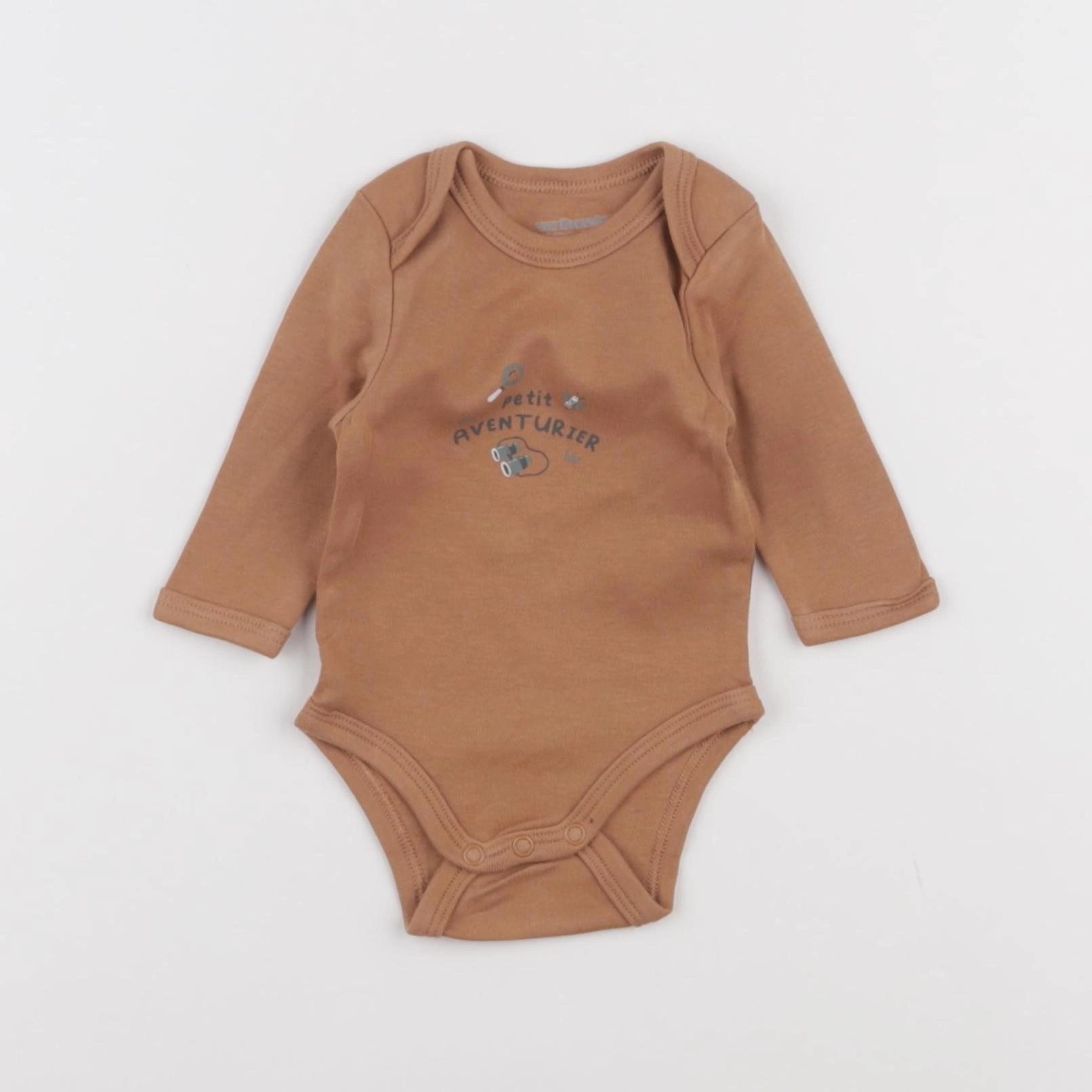 Vertbaudet - body marron - 1 mois