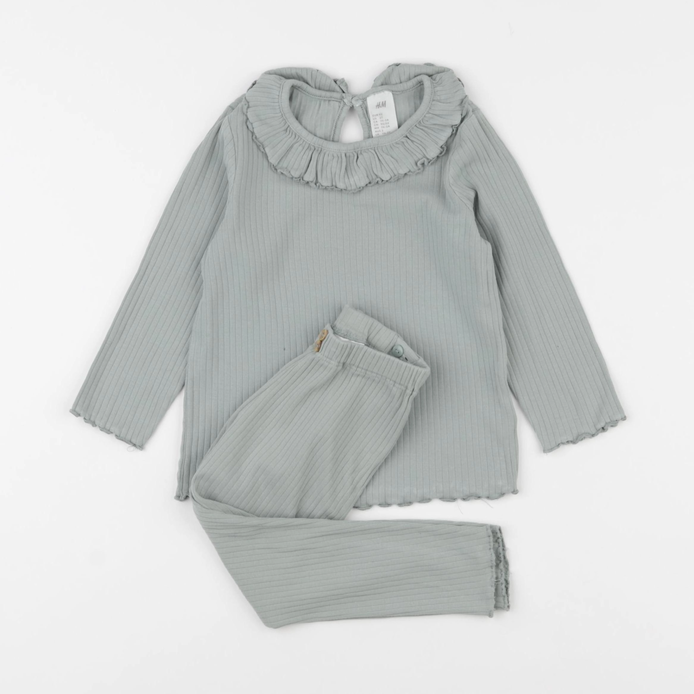 H&M - pyjama coton vert - 18/24 mois