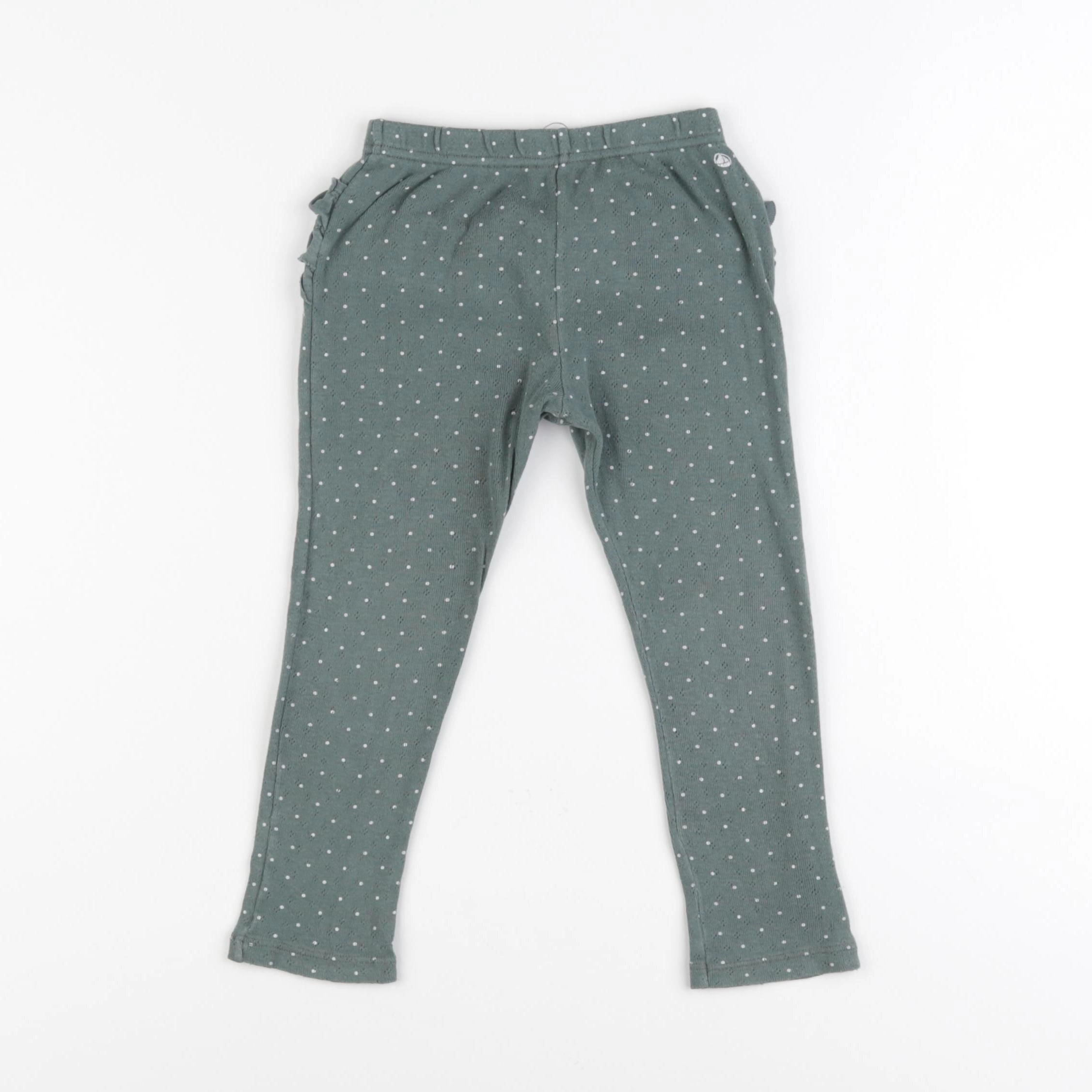 Petit Bateau - legging vert - 36 mois