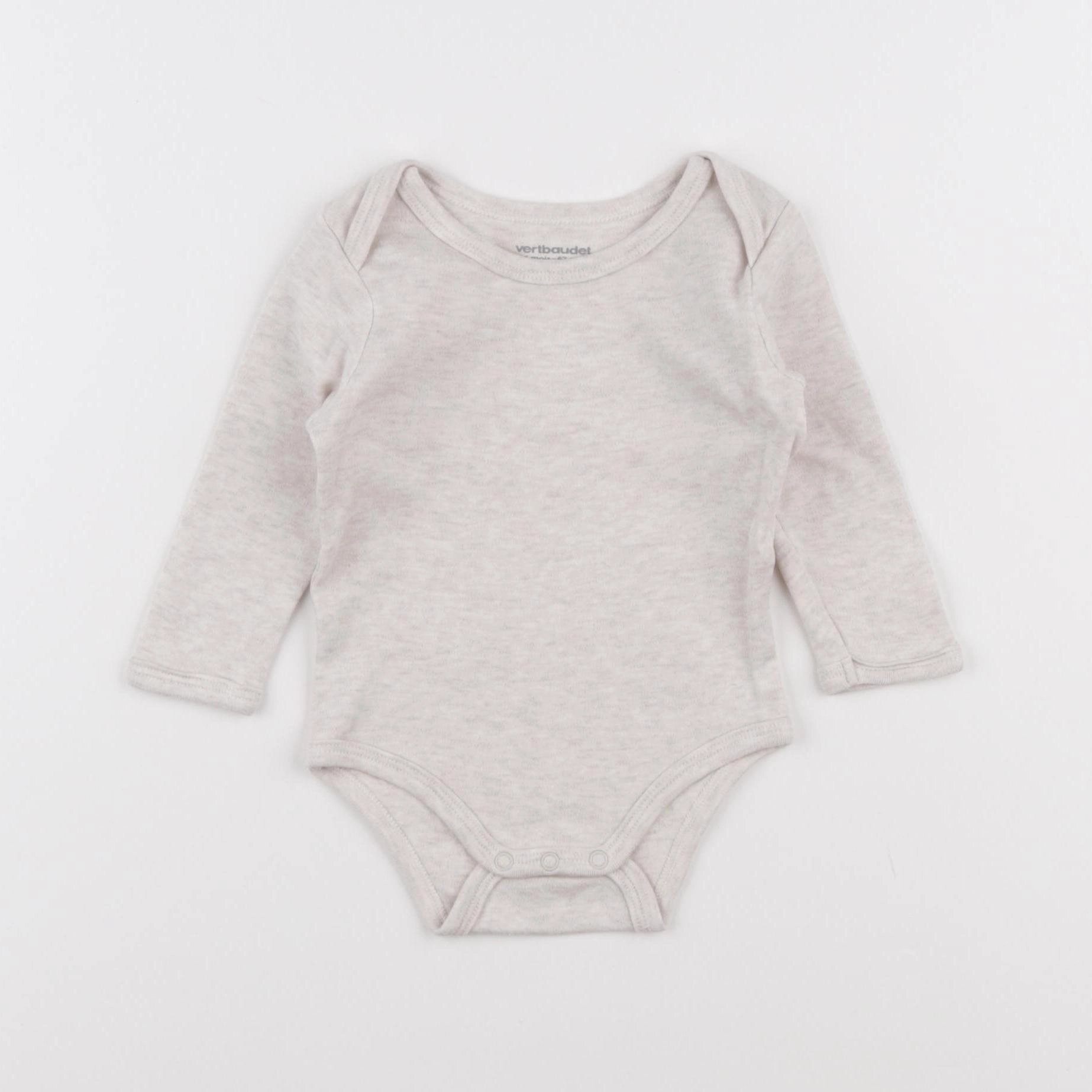 Vertbaudet - body gris - 6 mois