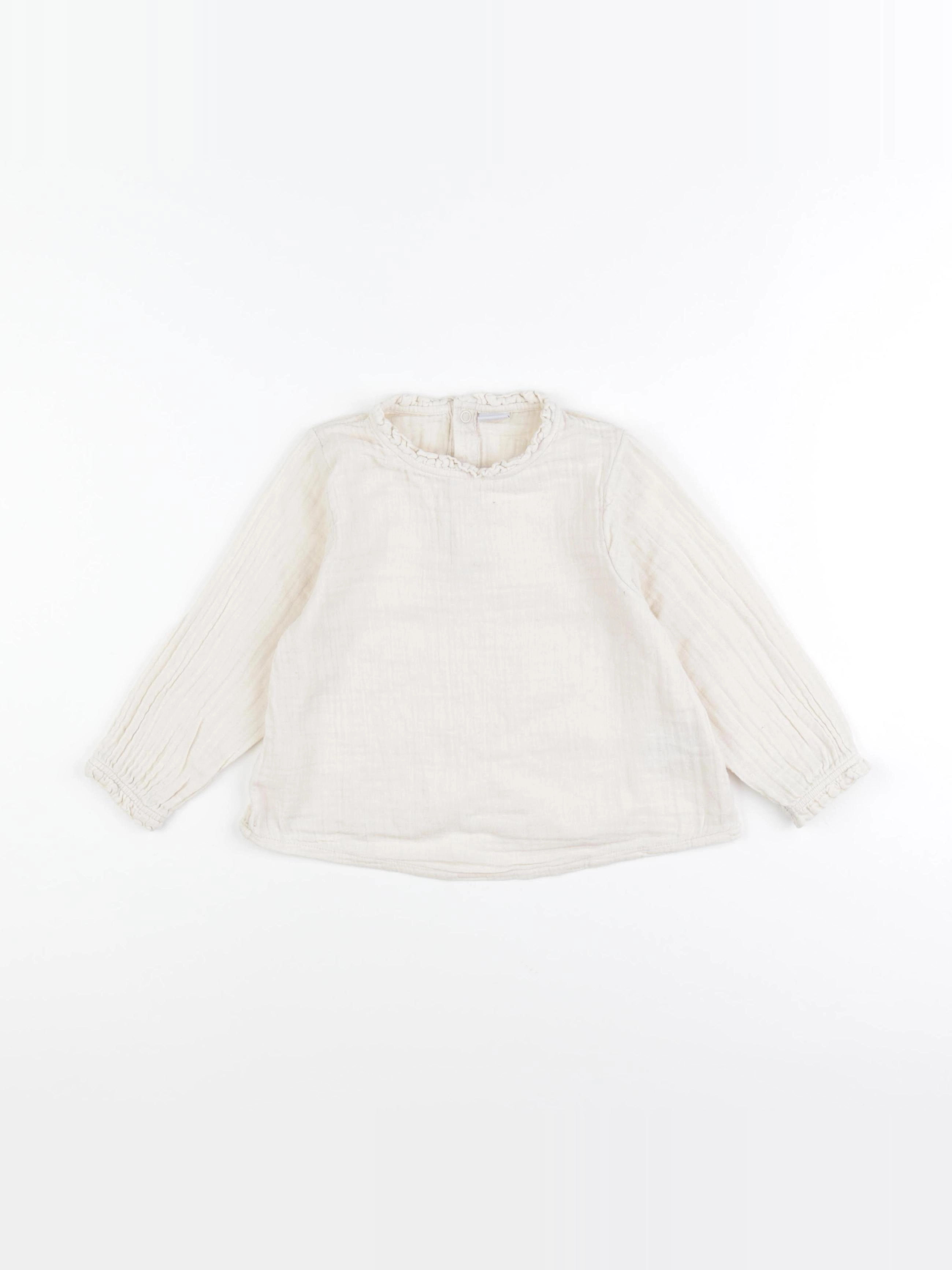 Petit Bateau - blouse beige - 36 mois