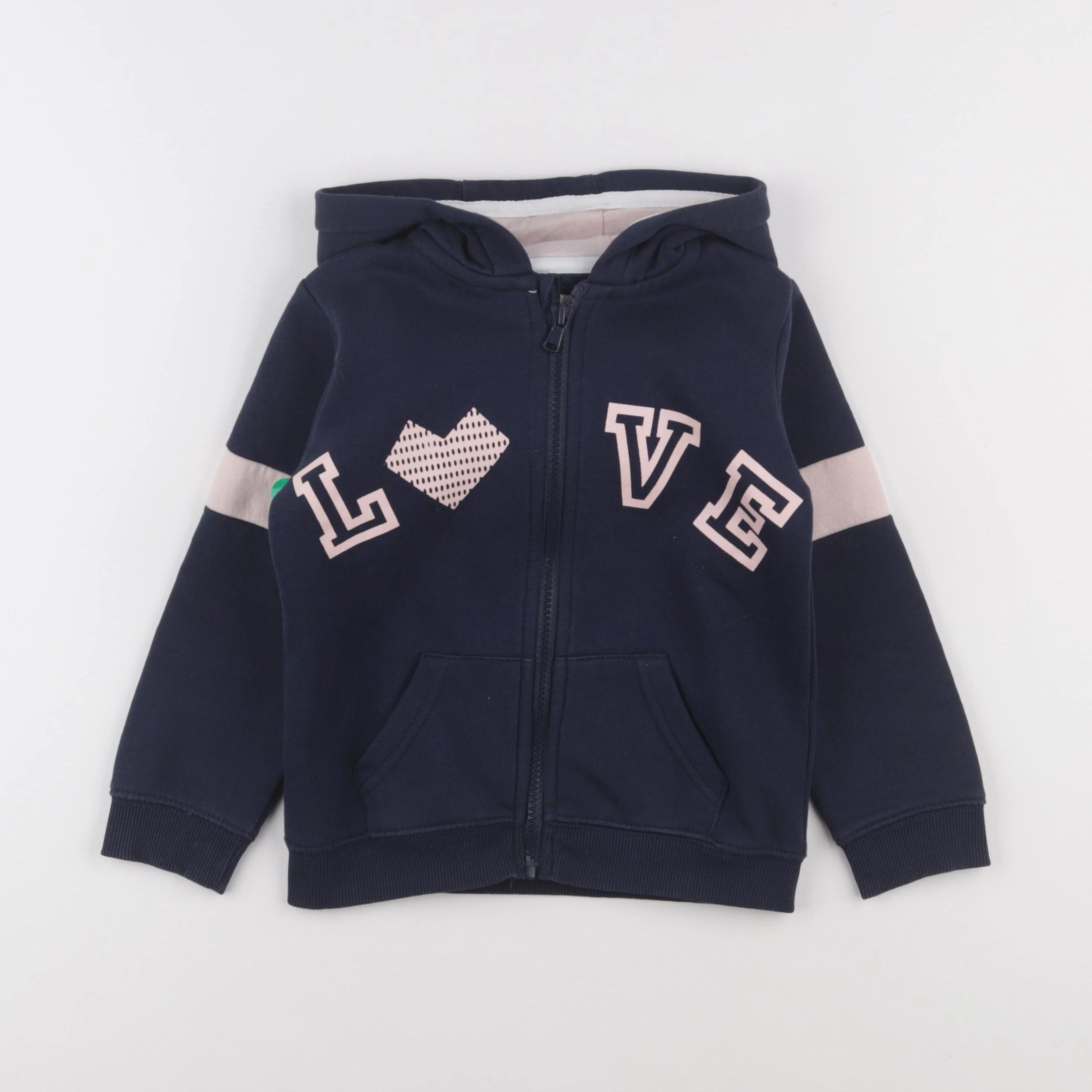 Vertbaudet - sweat bleu, rose - 5 ans
