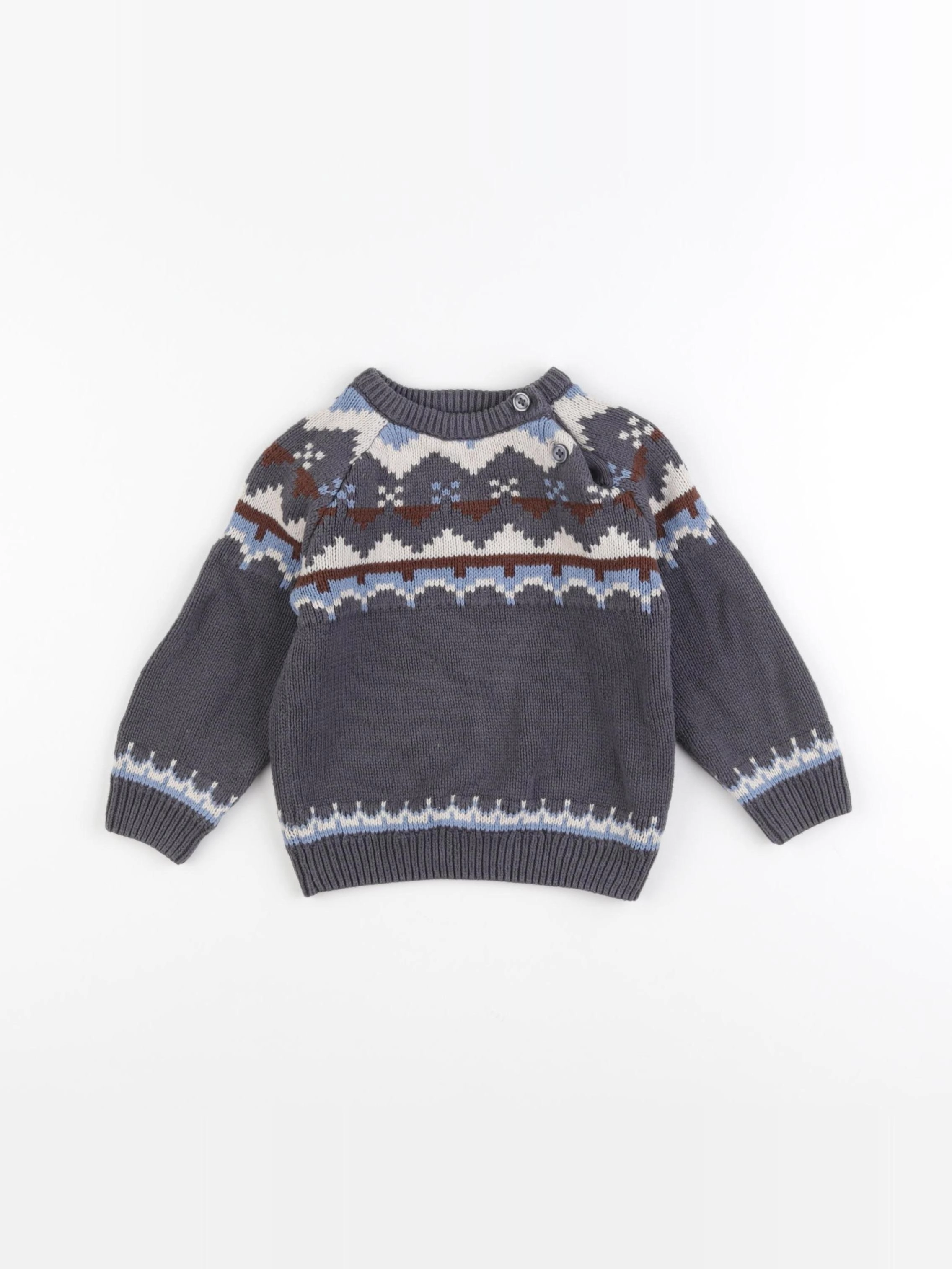 Eden & Victor - pull gris - 18 mois
