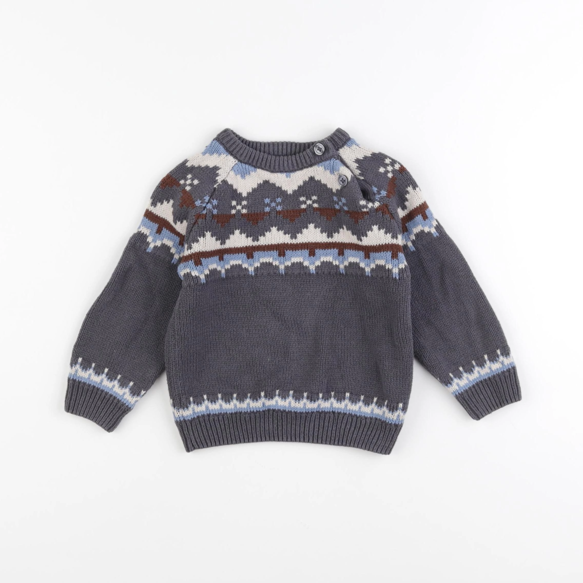 Eden & Victor - pull gris - 18 mois