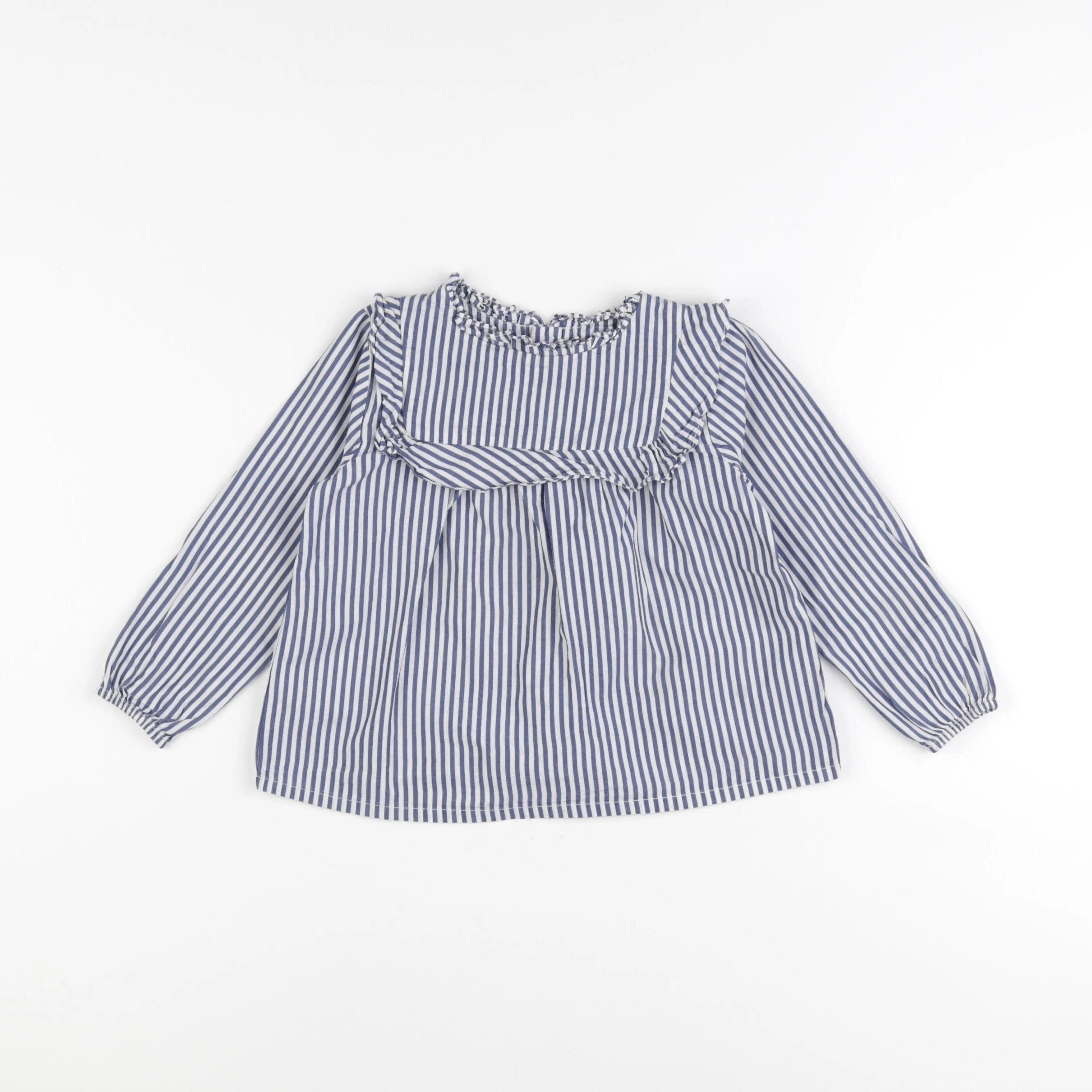 Jacadi - blouse blanc, bleu - 3 ans