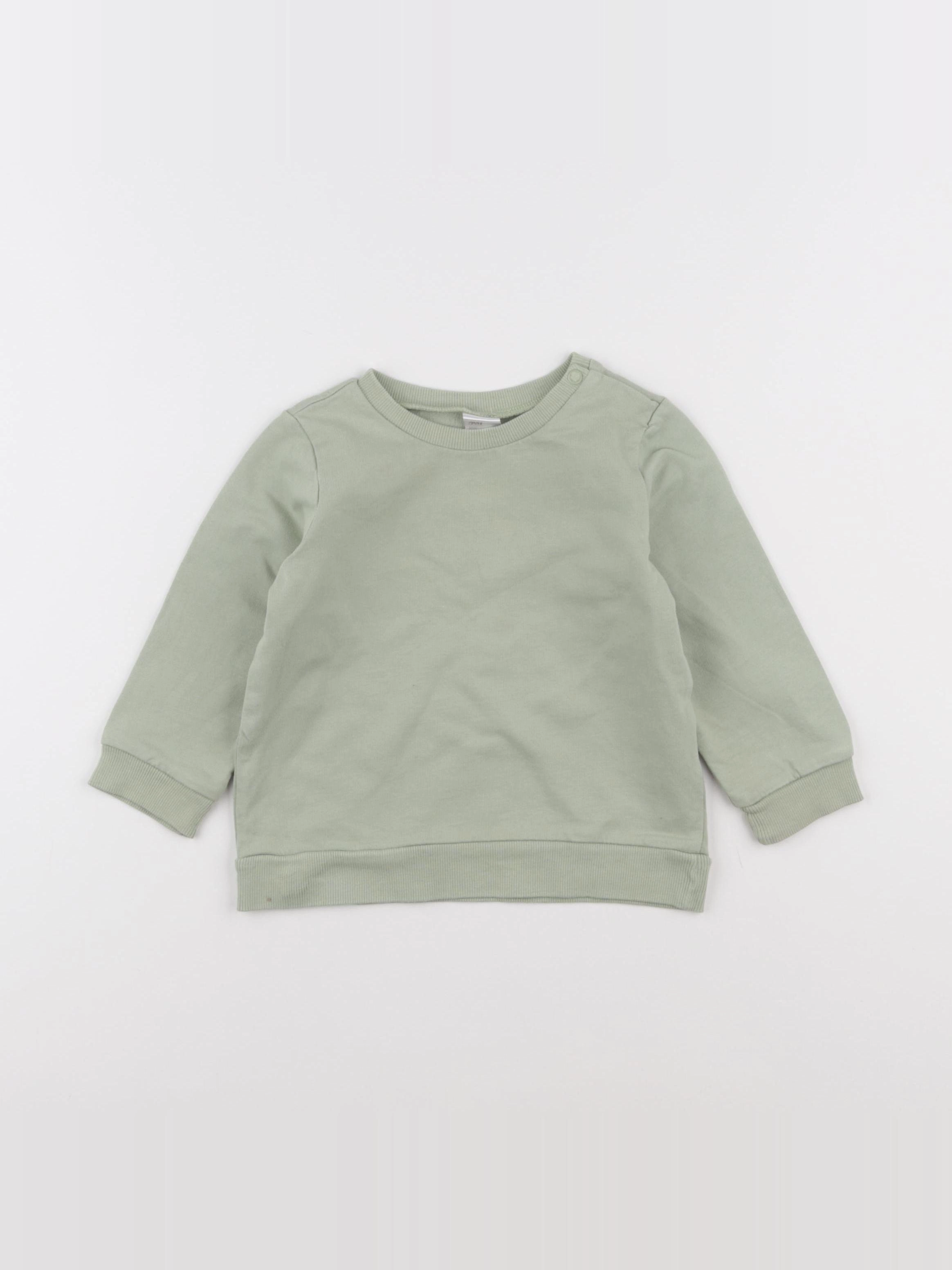 H&M - sweat vert - 18 mois