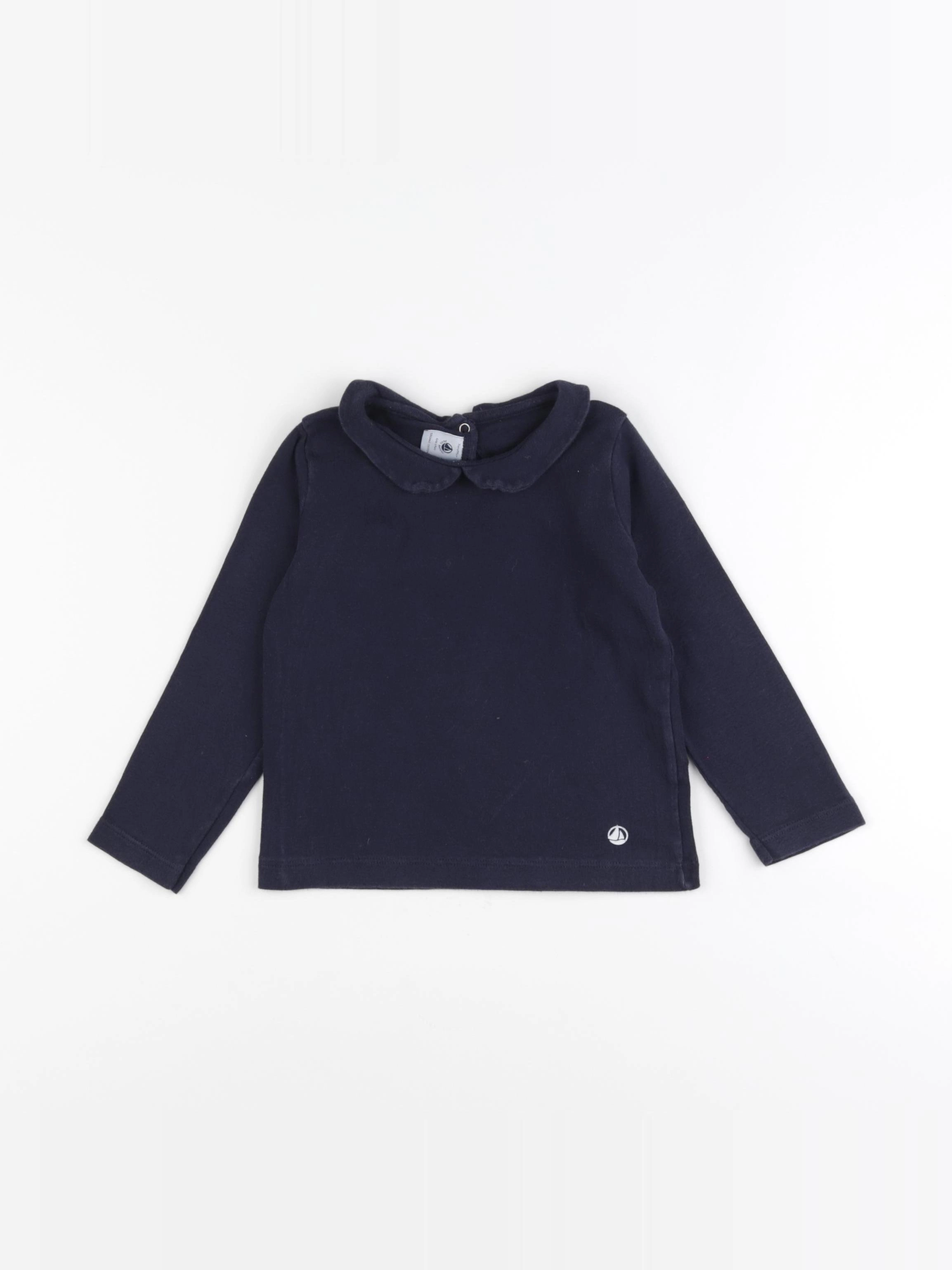 Petit Bateau - tee-shirt bleu - 3 ans